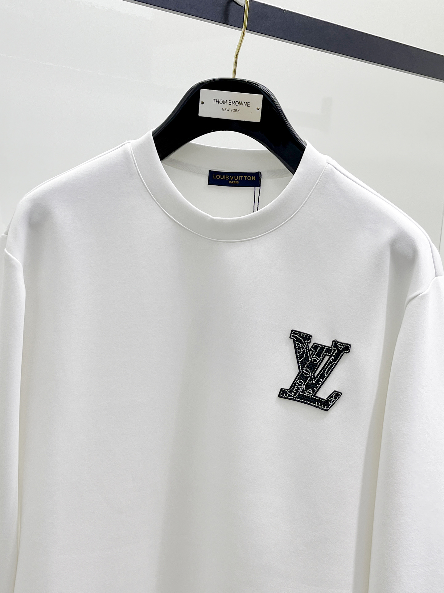 Louis Vuitton Male Hoodie Cotton Black Xs-s-m-l