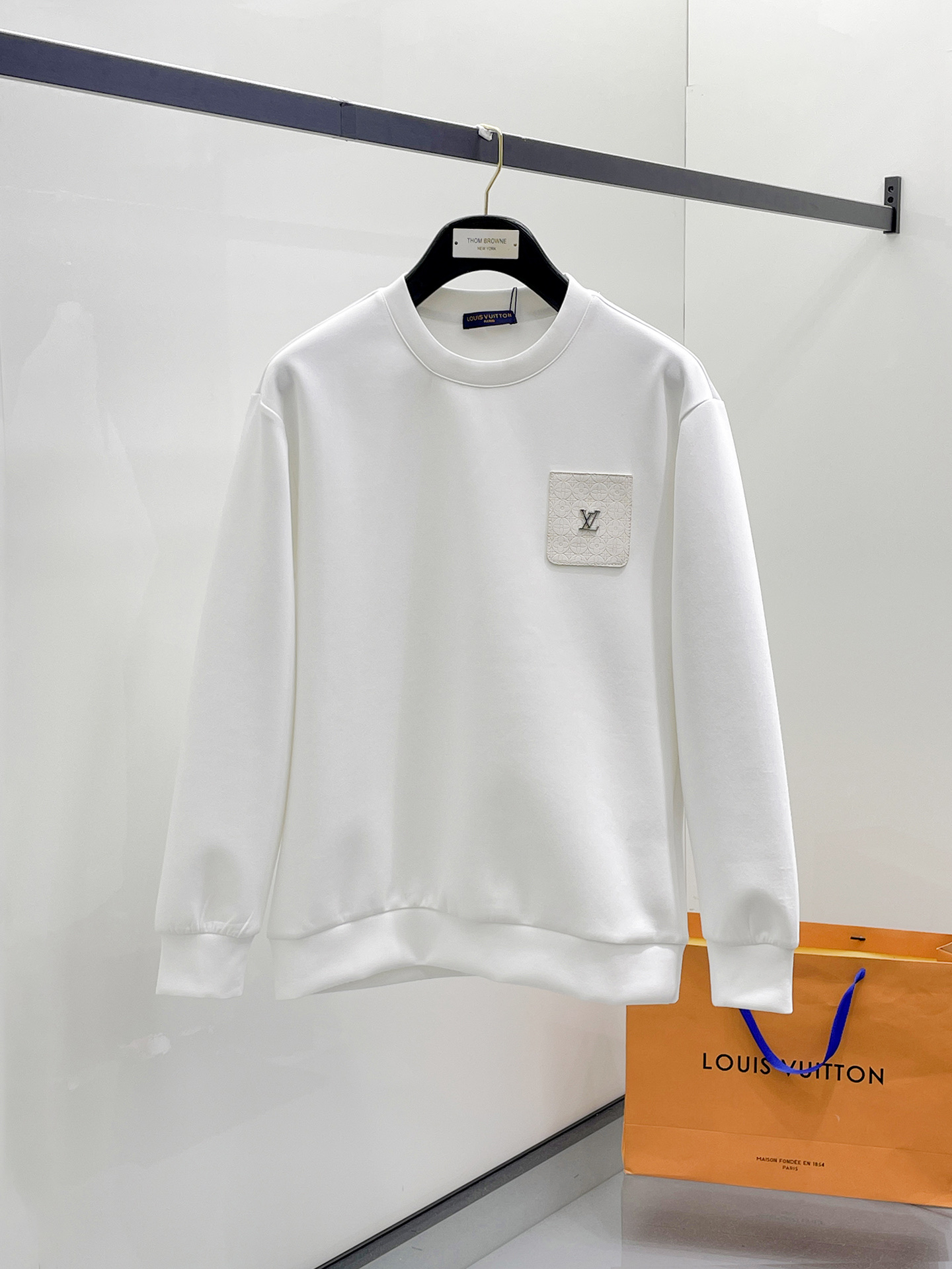 Louis Vuitton Male Hoodie Cotton Black Xs-s-m-l
