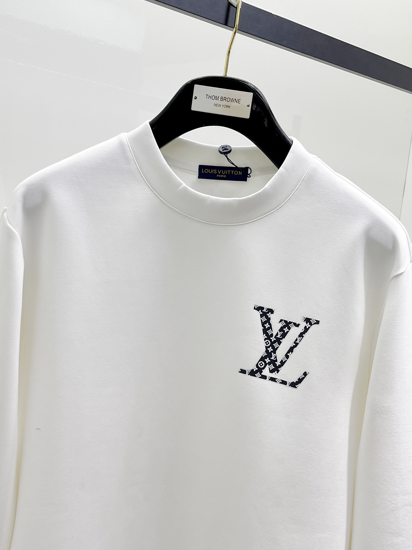 Louis Vuitton Male Hoodie Cotton Black Xs-s-m-l
