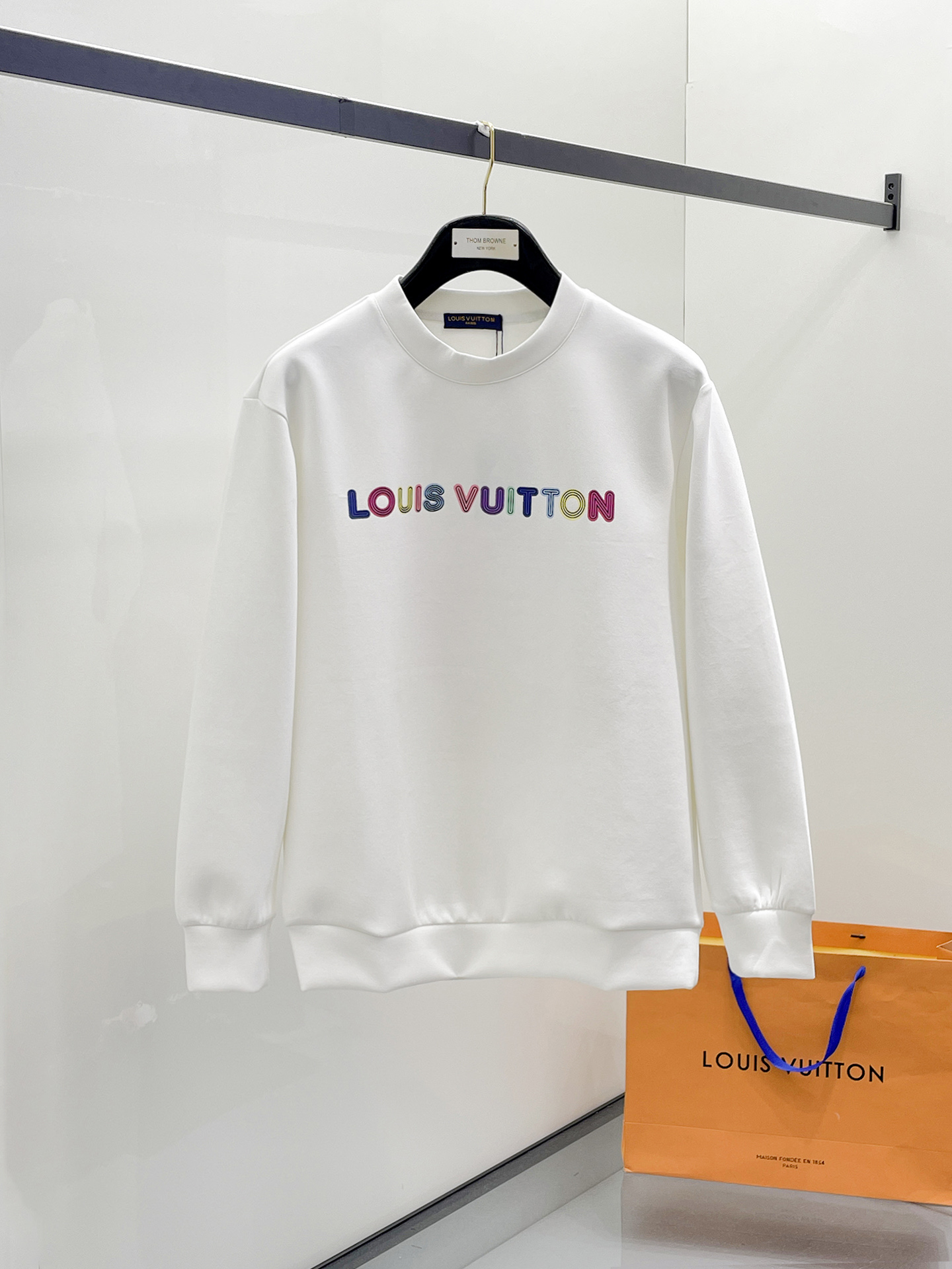 Louis Vuitton Male Hoodie Cotton Black Xs-s-m-l