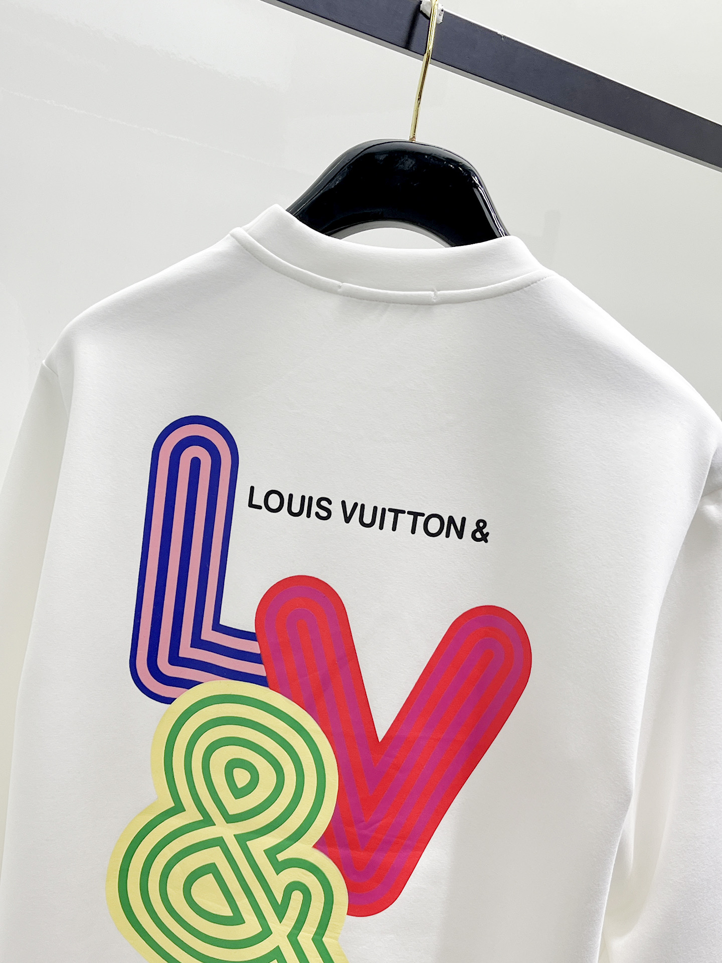 Louis Vuitton Male Hoodie Cotton Black Xs-s-m-l