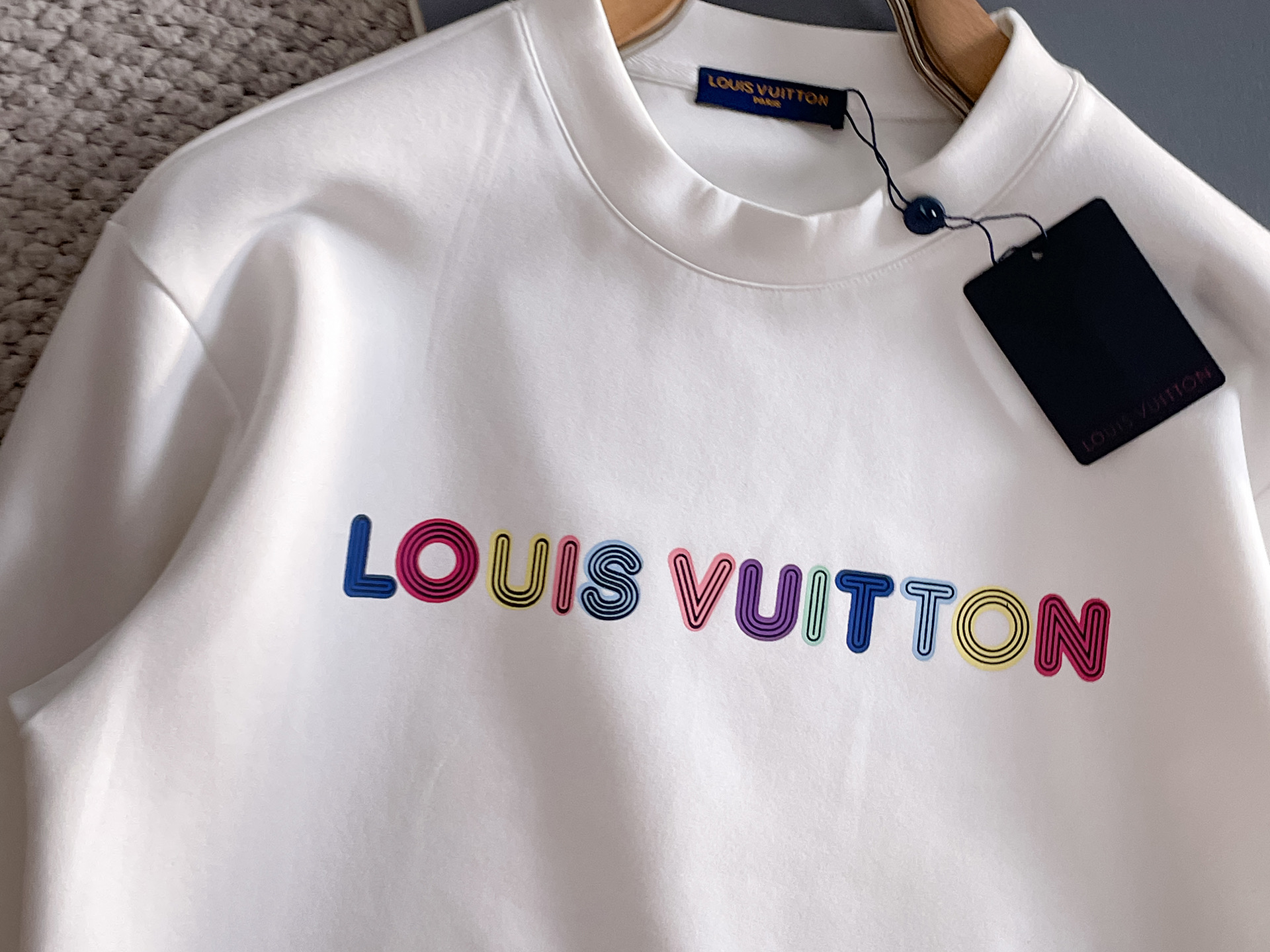 Louis Vuitton Male Hoodie Cotton Black Xs-s-m-l