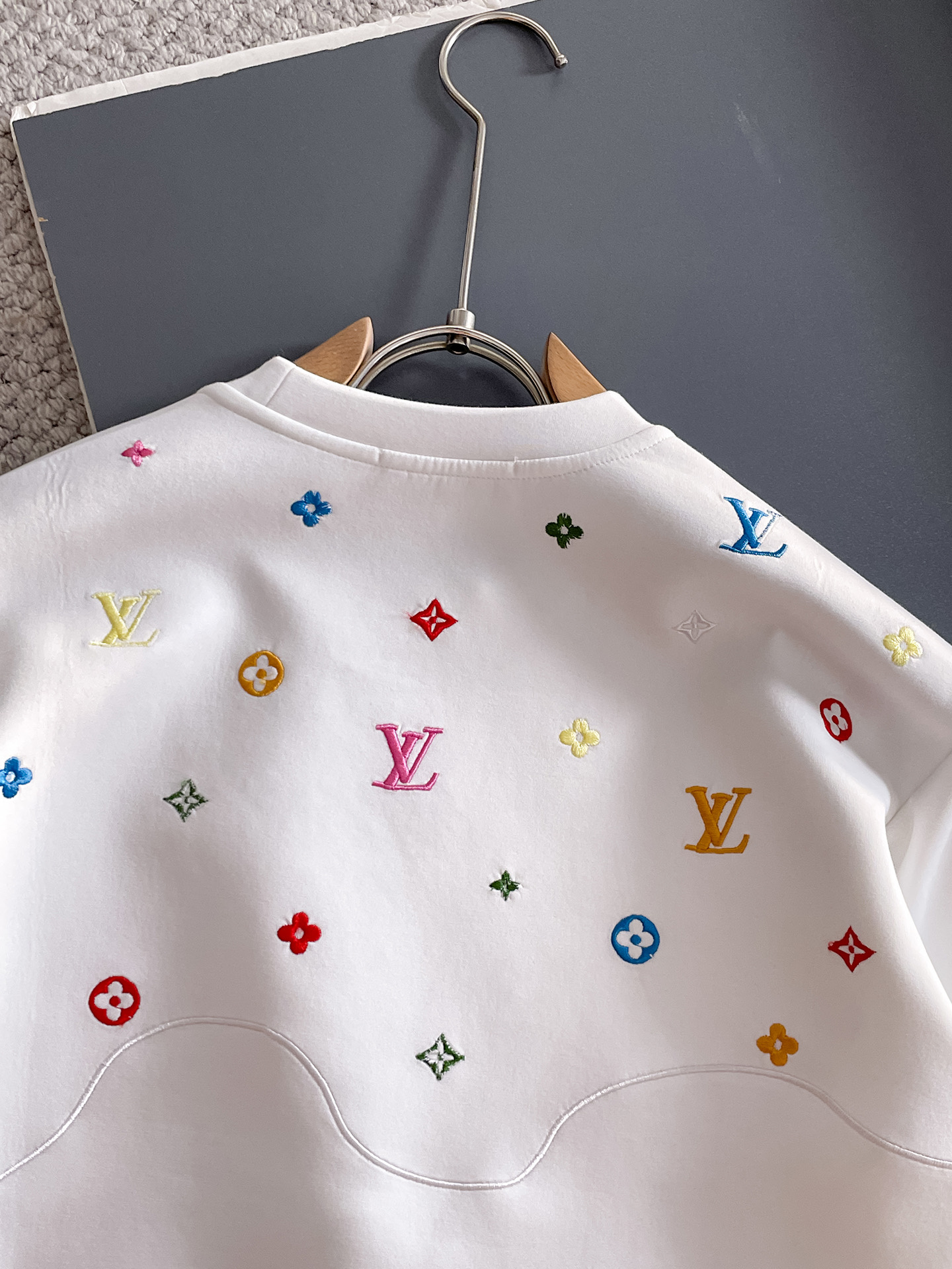 Louis Vuitton Male Hoodie Cotton Black Xs-s-m-l