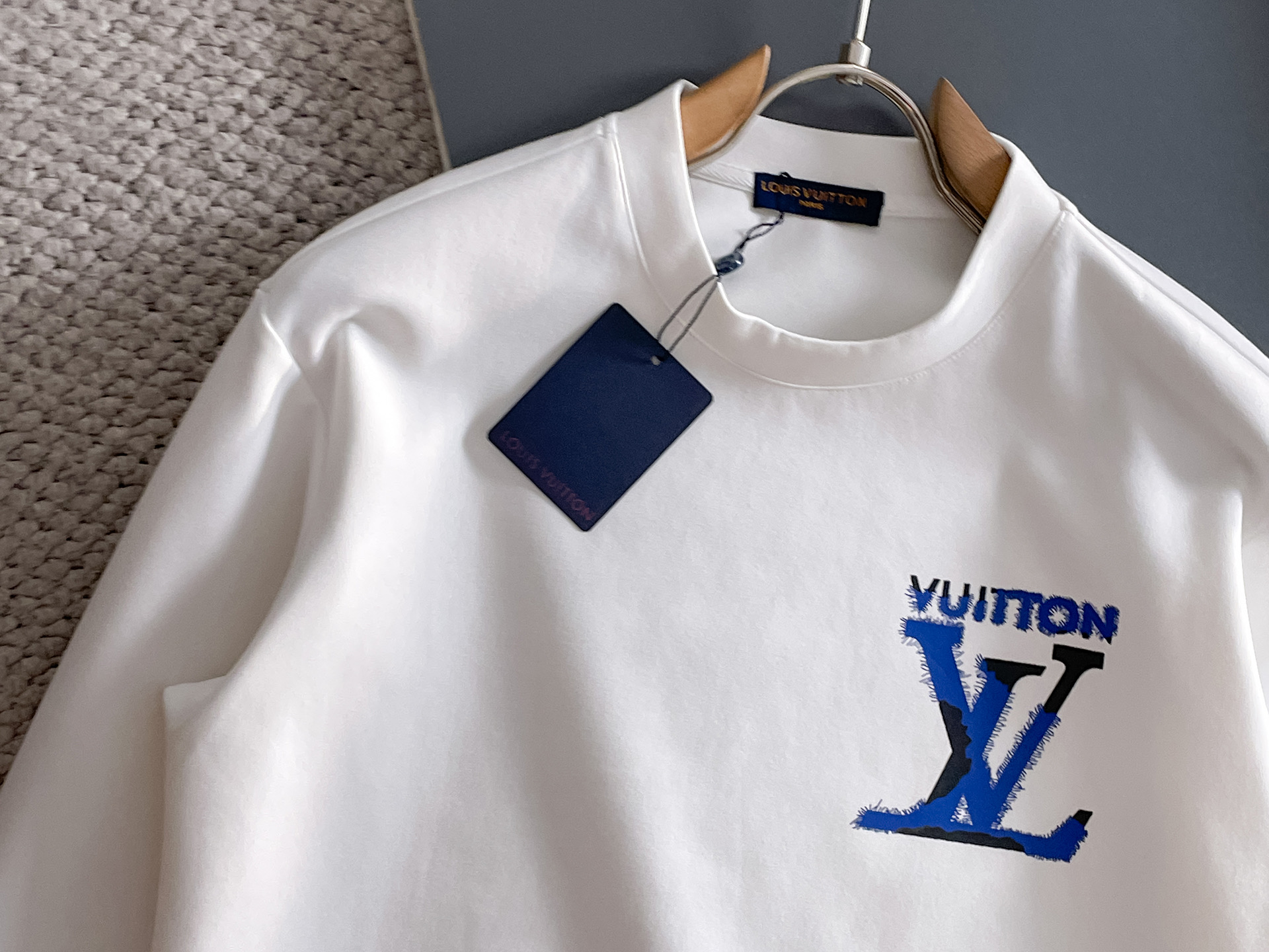Louis Vuitton Male Hoodie Cotton Black Xs-s-m-l
