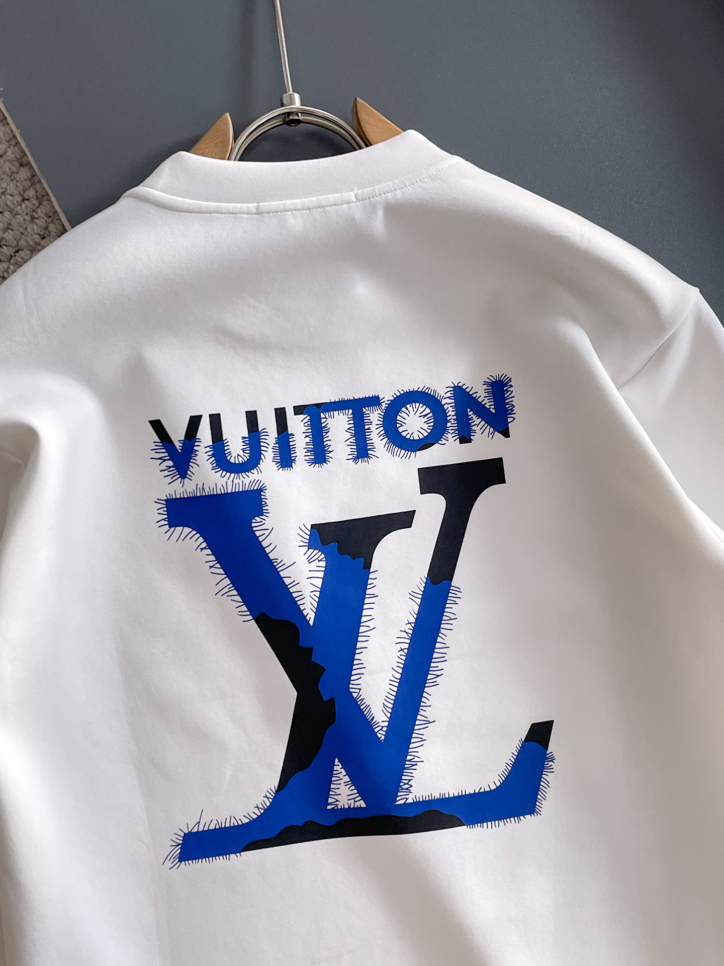 Louis Vuitton Male Hoodie Cotton Black Xs-s-m-l