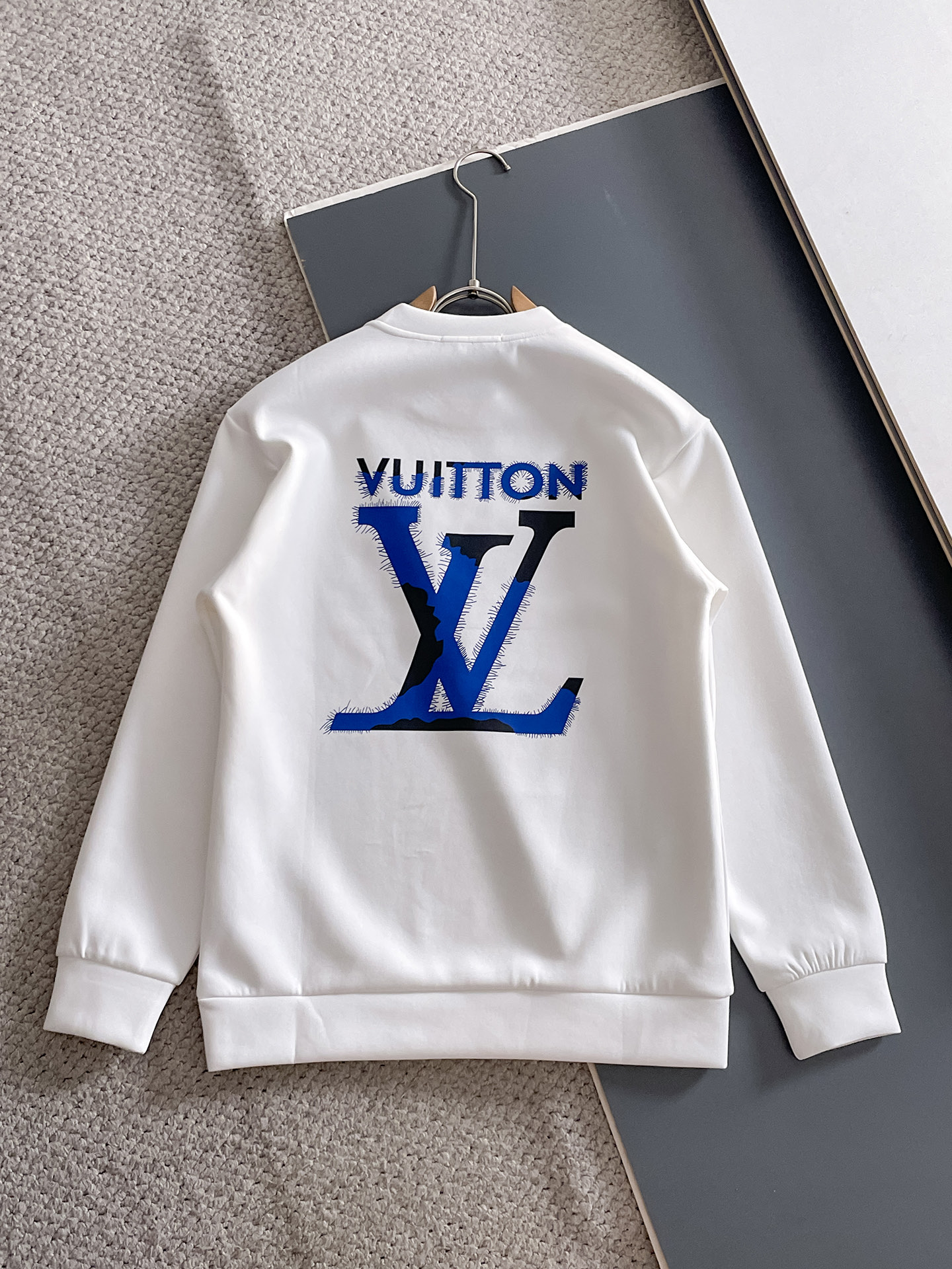 Louis Vuitton Male Hoodie Cotton Black Xs-s-m-l