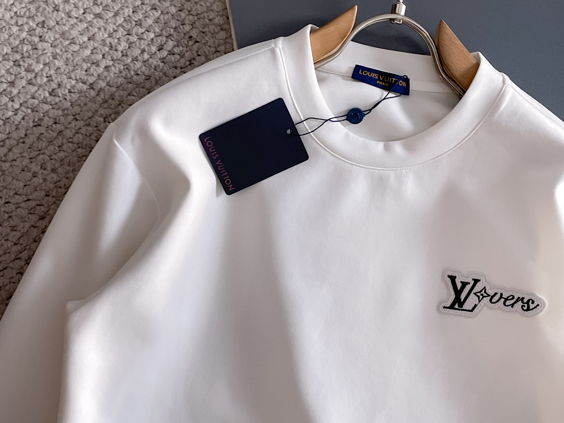 Louis Vuitton Male Hoodie Cotton Black Xs-s-m-l