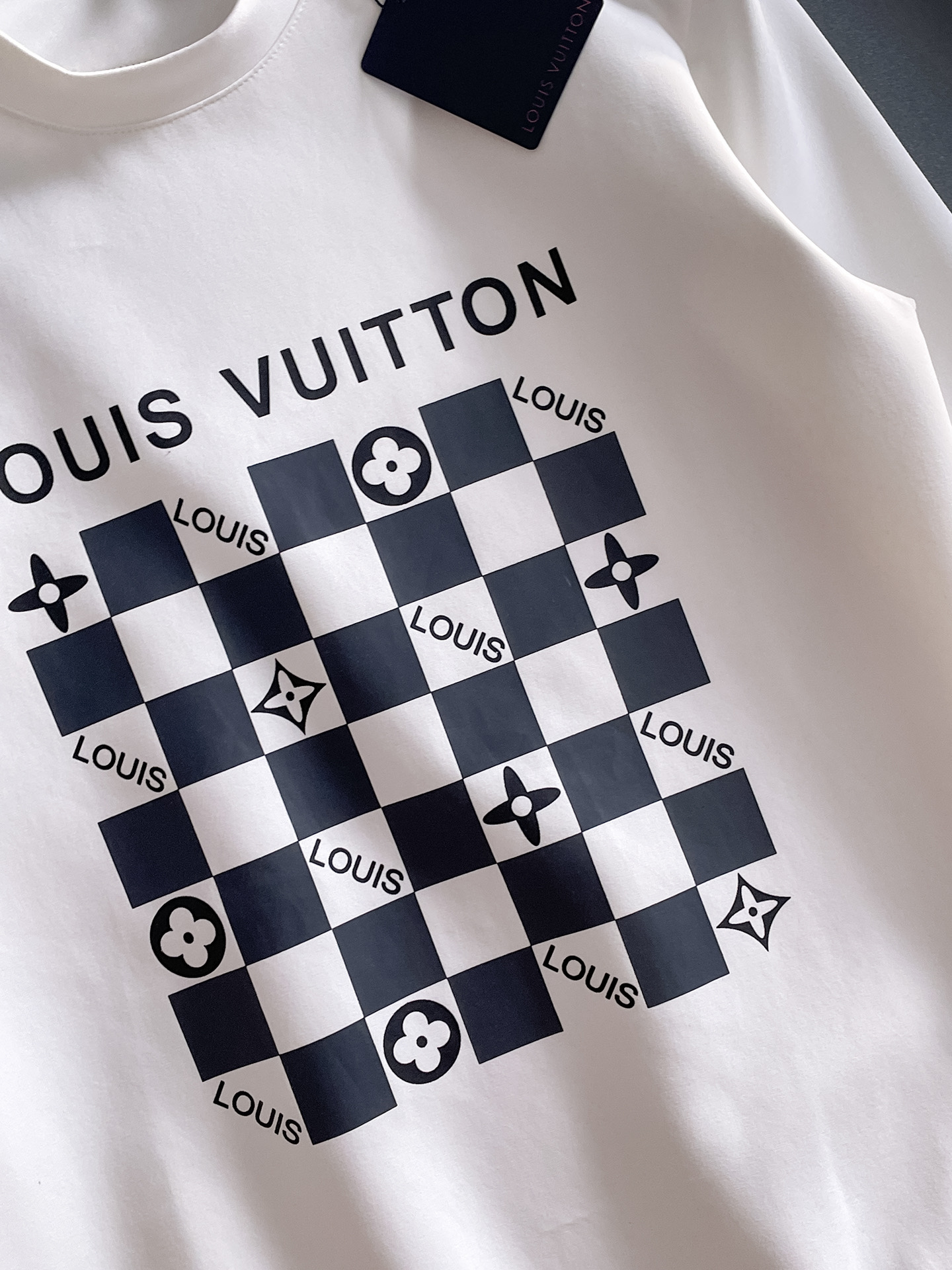 Louis Vuitton Male Hoodie Cotton Black Xs-s-m-l
