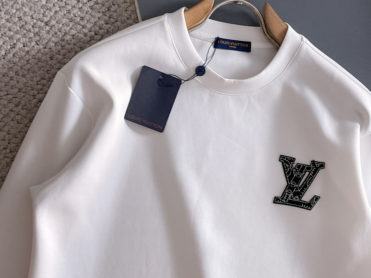Louis Vuitton Male Hoodie Cotton Black Xs-s-m-l
