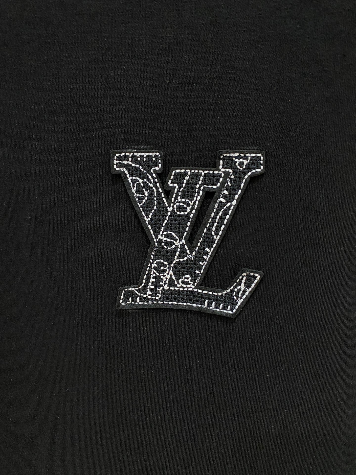 Louis Vuitton Male Hoodie Cotton Black Xs-s-m-l