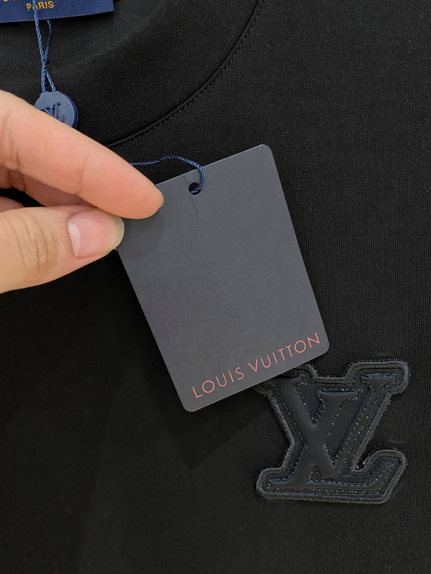 Louis Vuitton Male Hoodie Cotton Black Xs-s-m-l