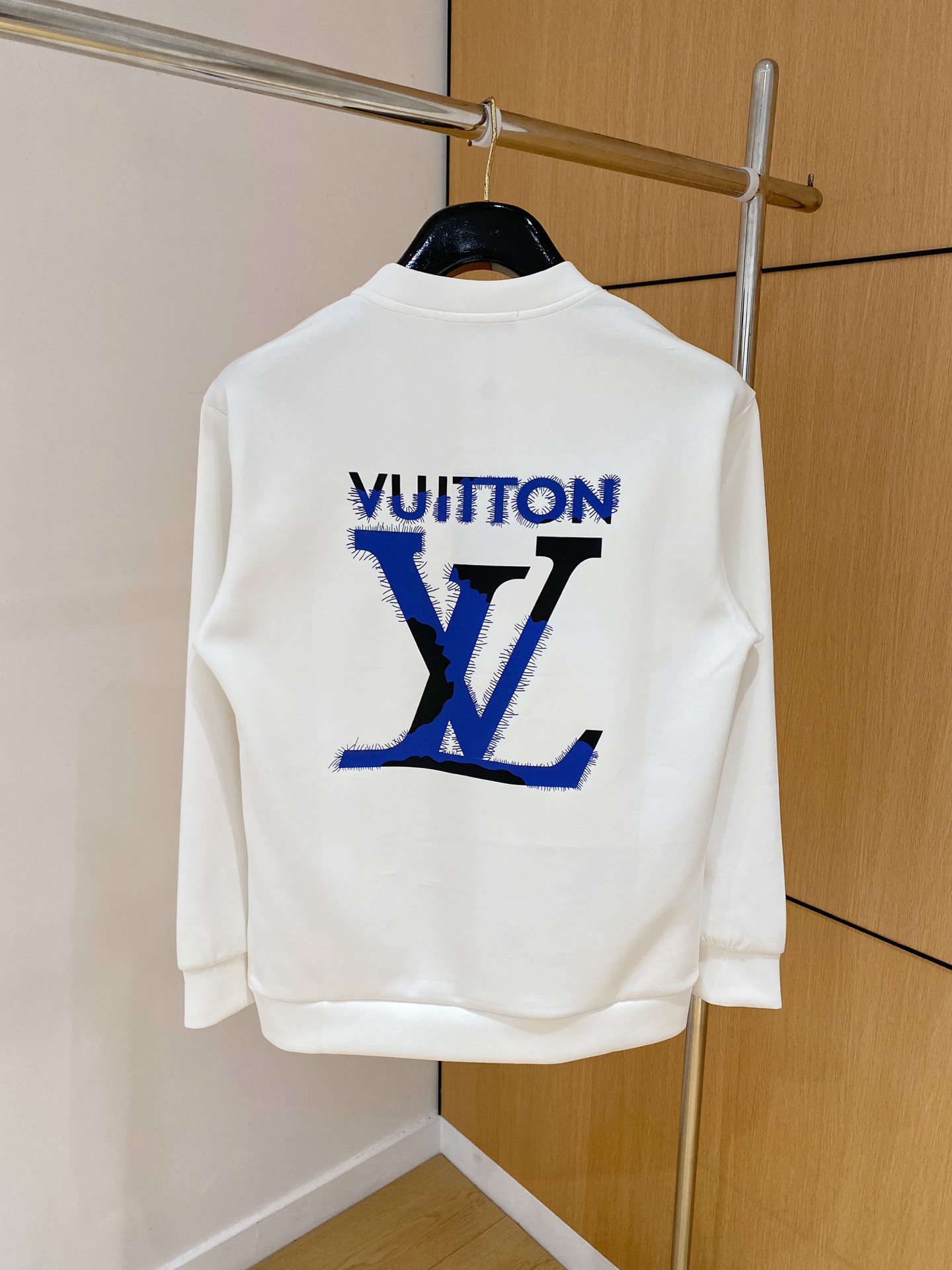 Louis Vuitton Male Hoodie Cotton Black Xs-s-m-l