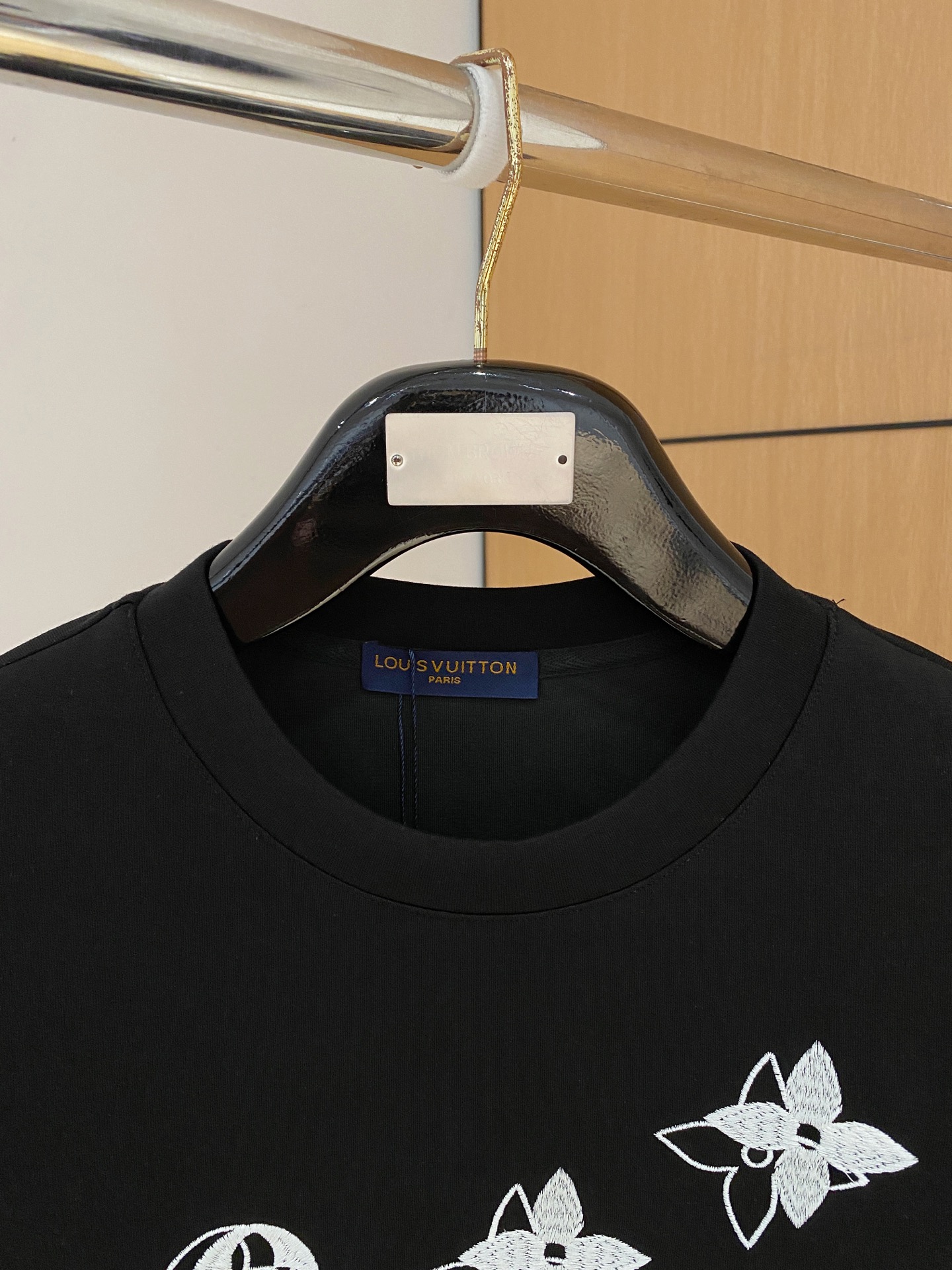 Louis Vuitton Male Hoodie Cotton Black Xs-s-m-l