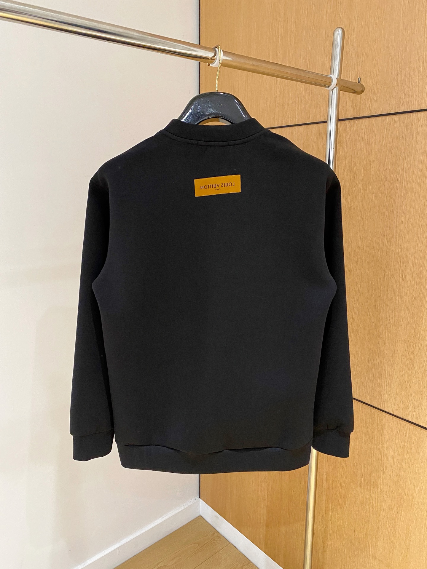 Louis Vuitton Male Hoodie Cotton Black Xs-s-m-l