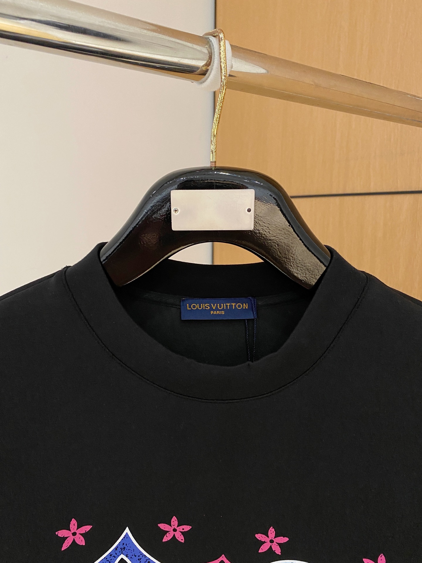 Louis Vuitton Male Hoodie Cotton Black Xs-s-m-l