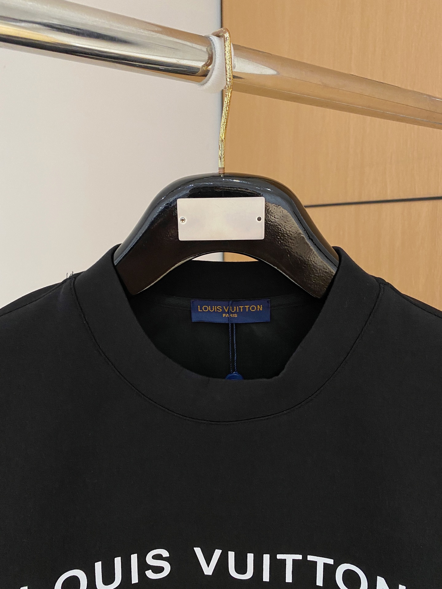 Louis Vuitton Male Hoodie Cotton Black Xs-s-m-l