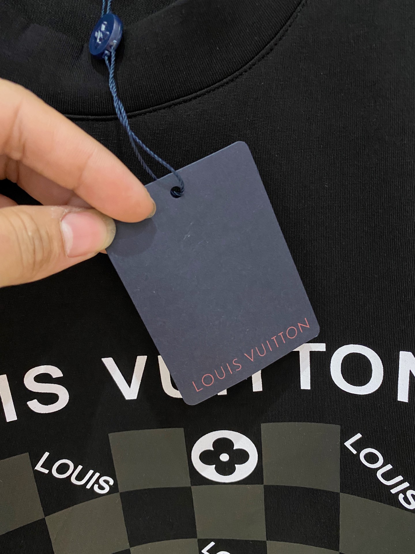 Louis Vuitton Male Hoodie Cotton Black Xs-s-m-l