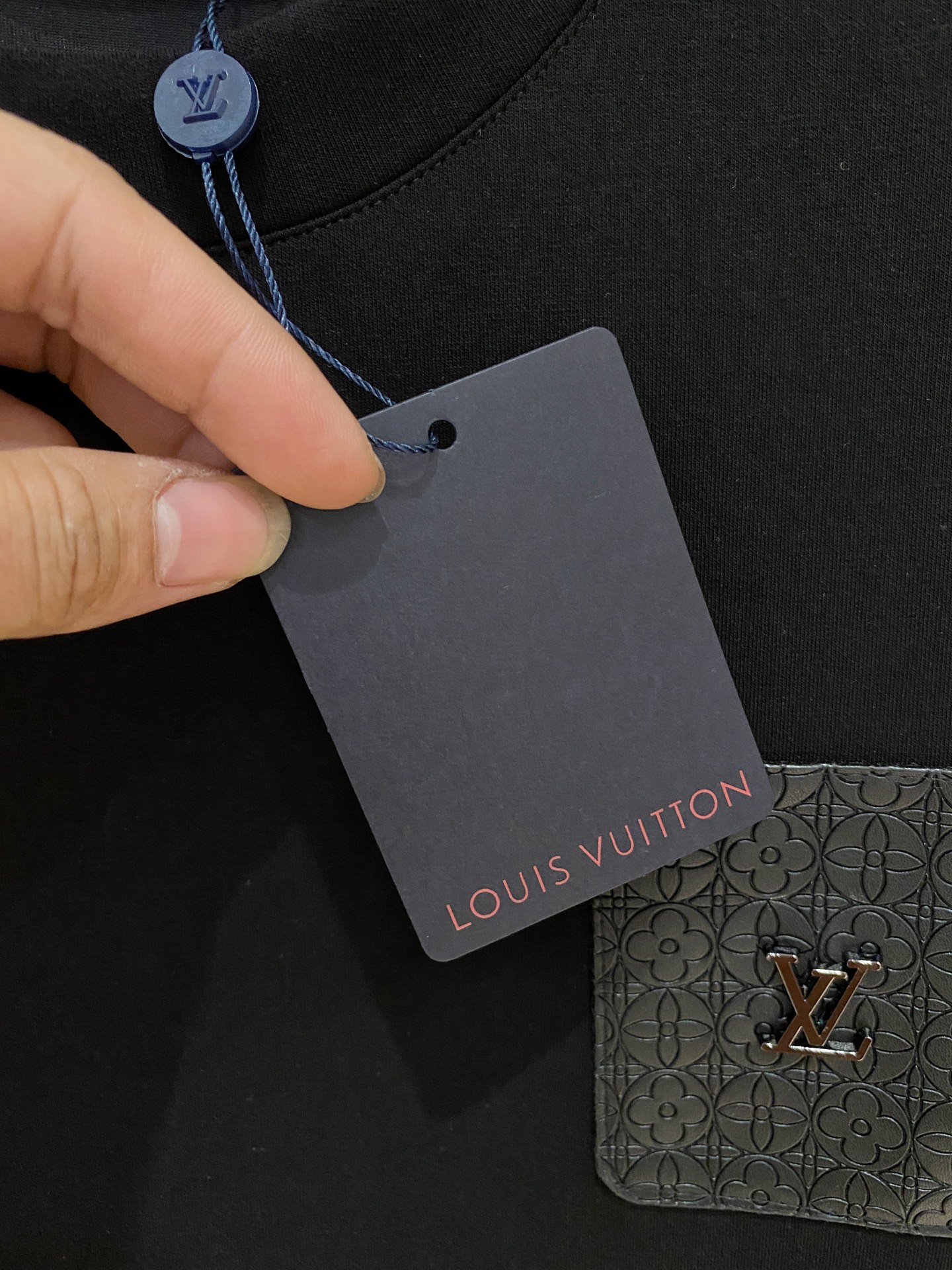 Louis Vuitton Male Hoodie Cotton Black Xs-s-m-l