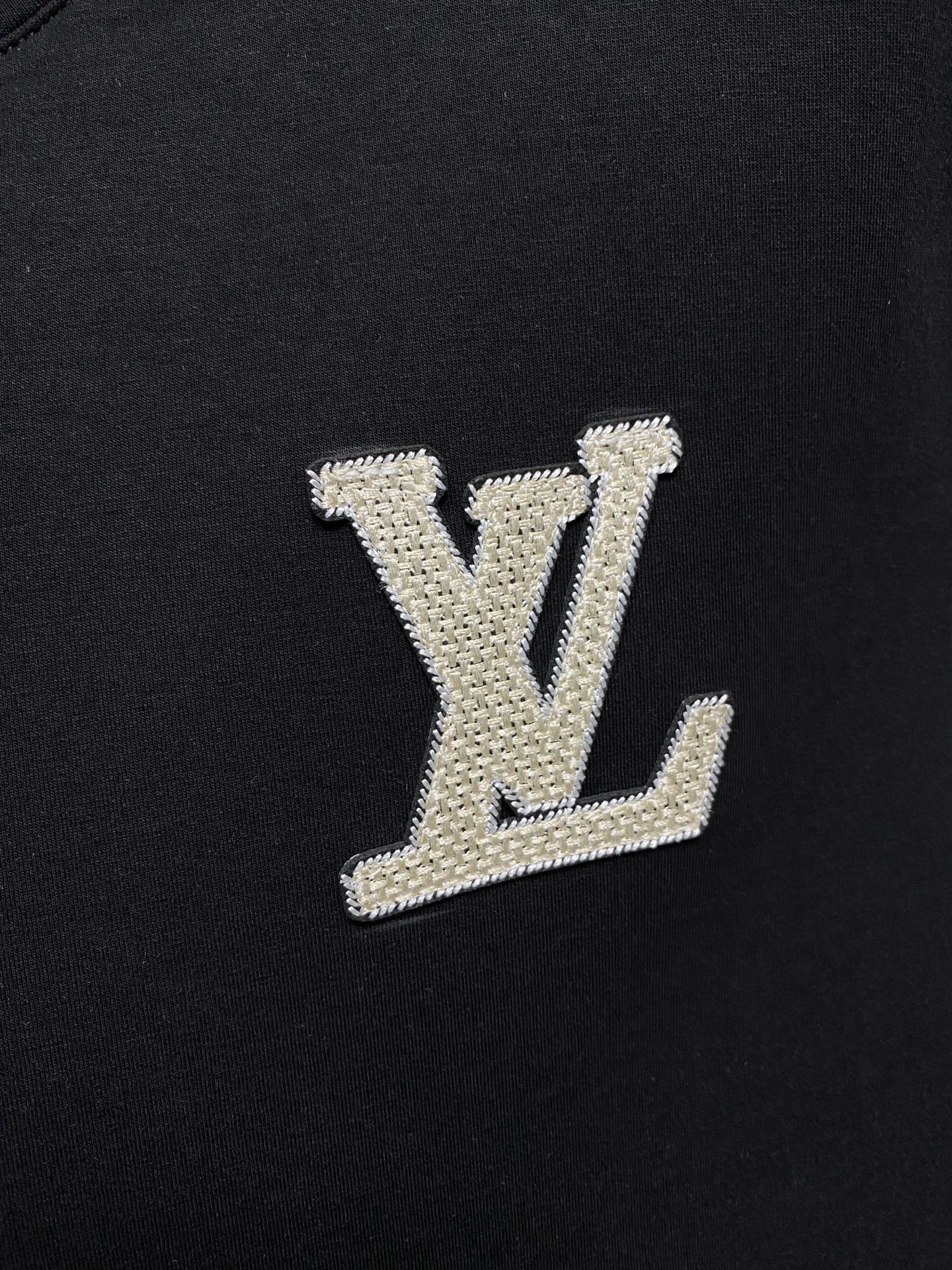 Louis Vuitton Male Hoodie Cotton Black Xs-s-m-l