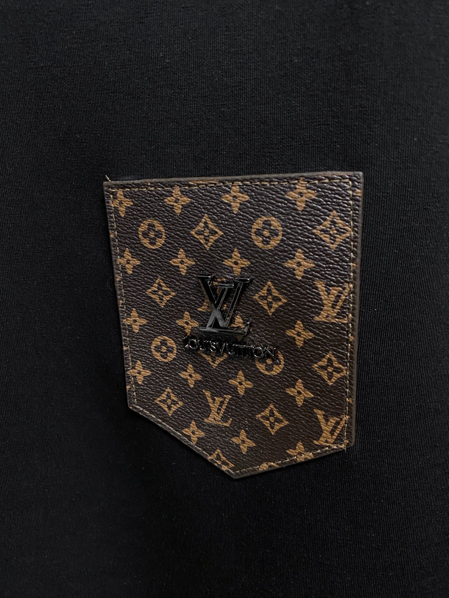 Louis Vuitton Male Hoodie Cotton Black Xs-s-m-l