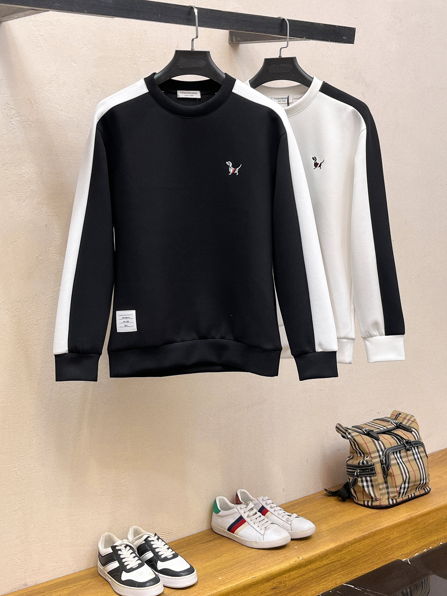 Thom Browne Male Hoodie Cotton Black Xs-s-m-l