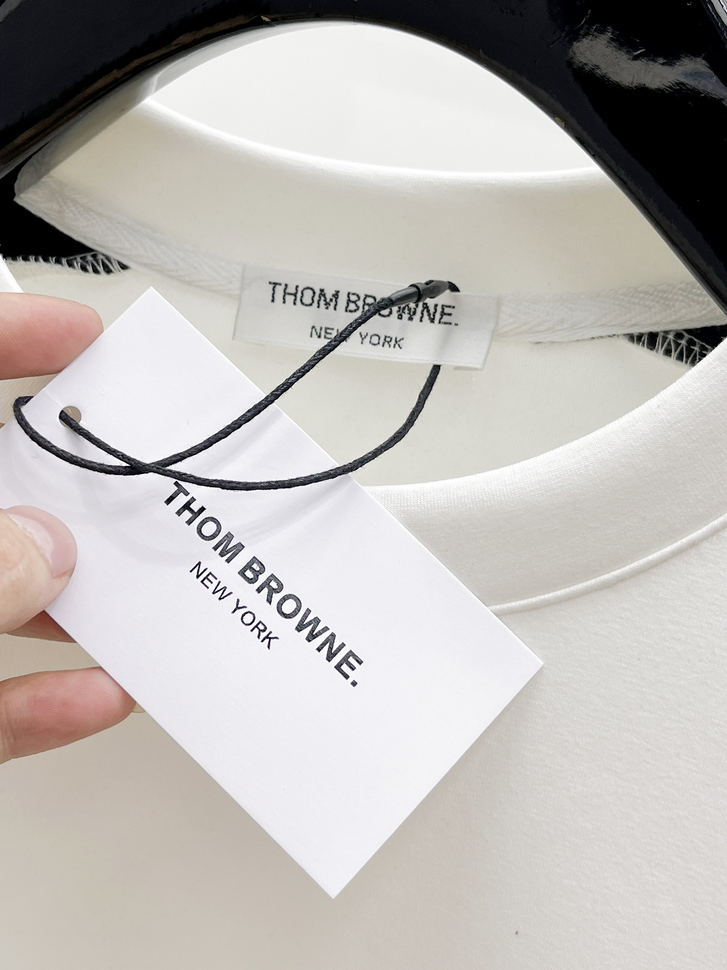 Thom Browne Male Hoodie Cotton Black Xs-s-m-l