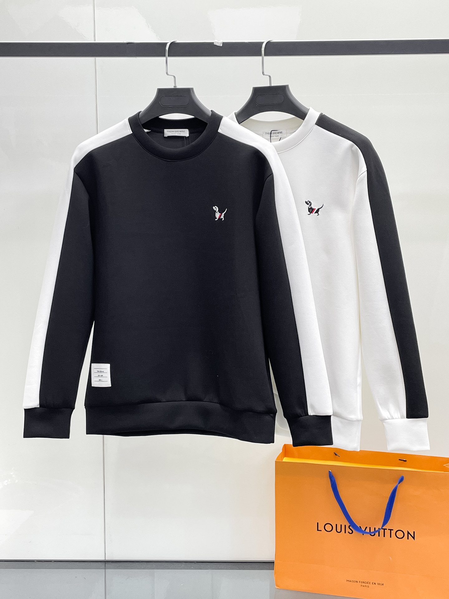 Thom Browne Male Hoodie Cotton Black Xs-s-m-l