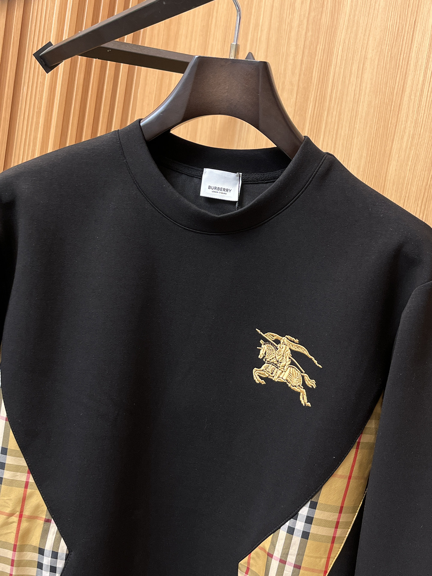 Burberry Male Hoodie Cotton Black Xs-s-m-l