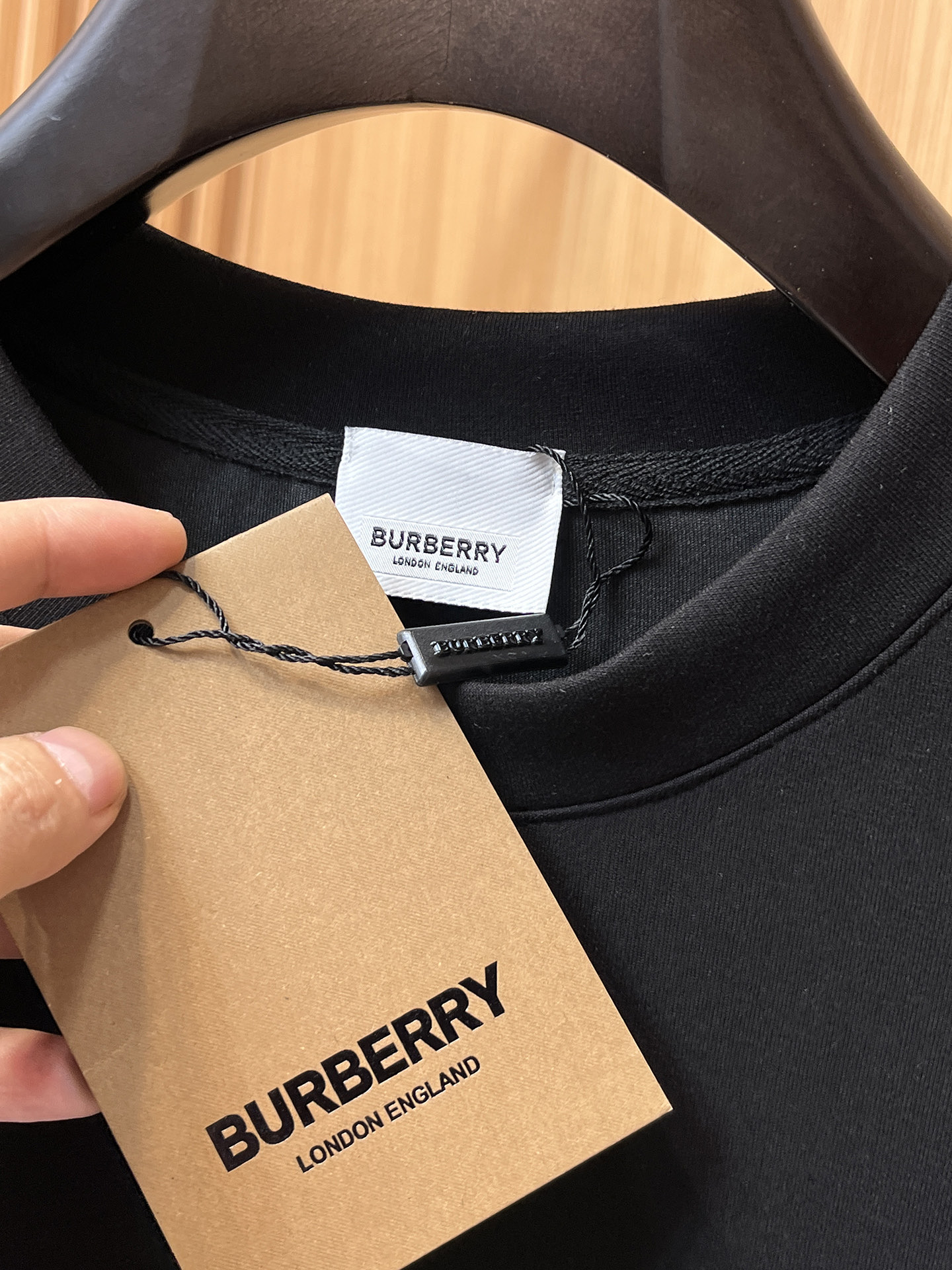 Burberry Male Hoodie Cotton Black Xs-s-m-l