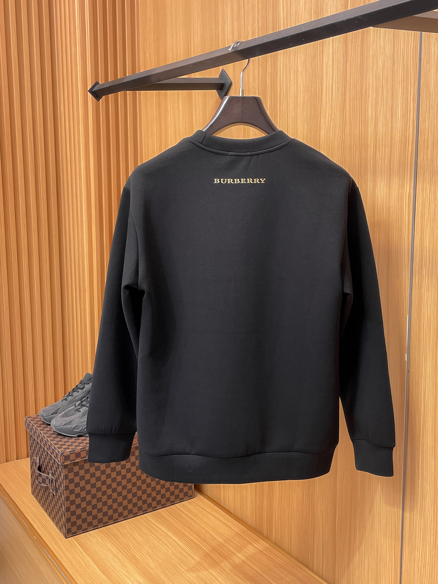 Burberry Male Hoodie Cotton Black Xs-s-m-l