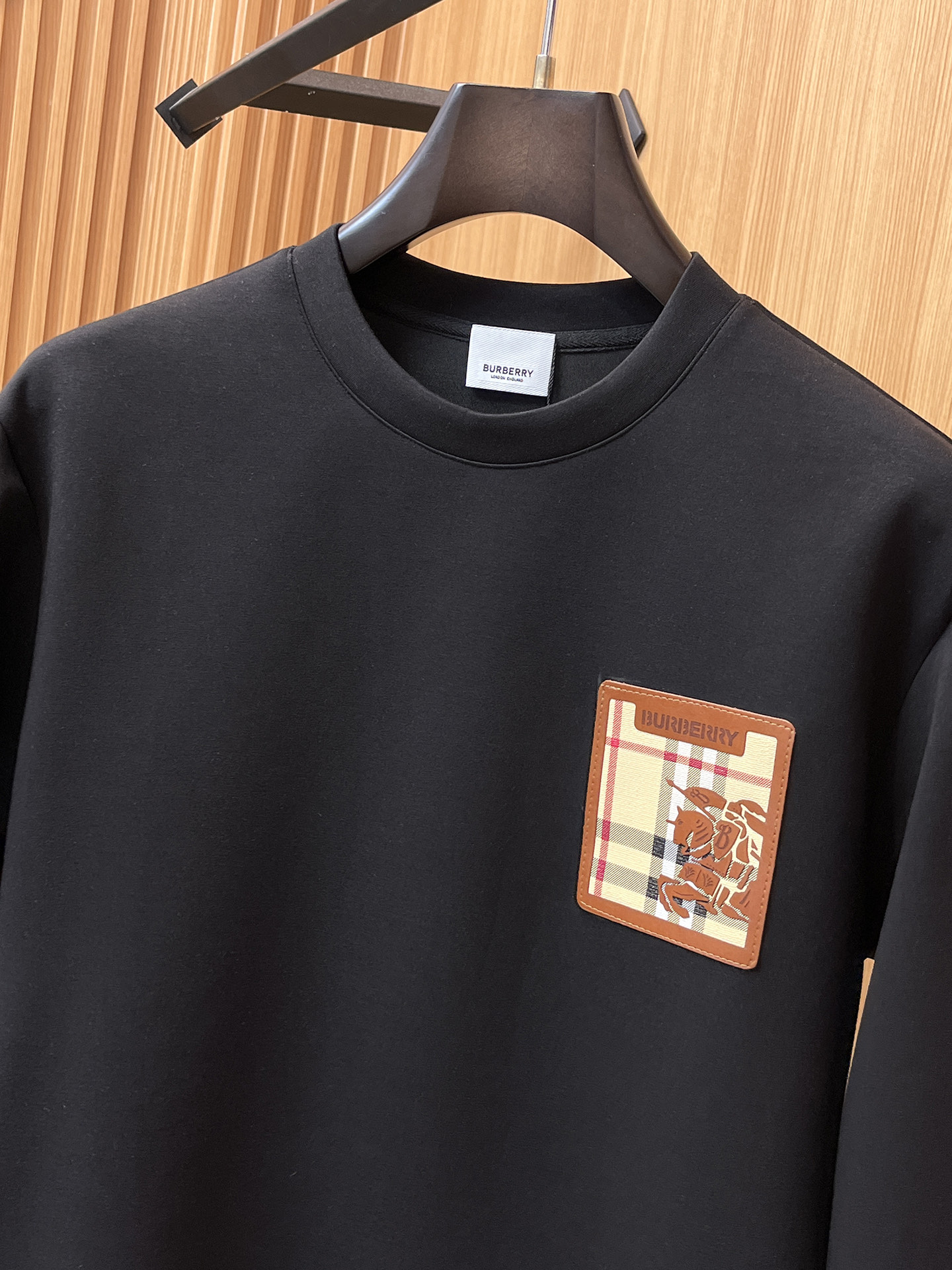 Burberry Male Hoodie Cotton Black Xs-s-m-l