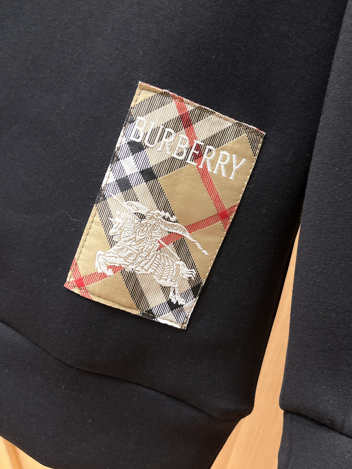 Burberry Male Hoodie Cotton Black Xs-s-m-l