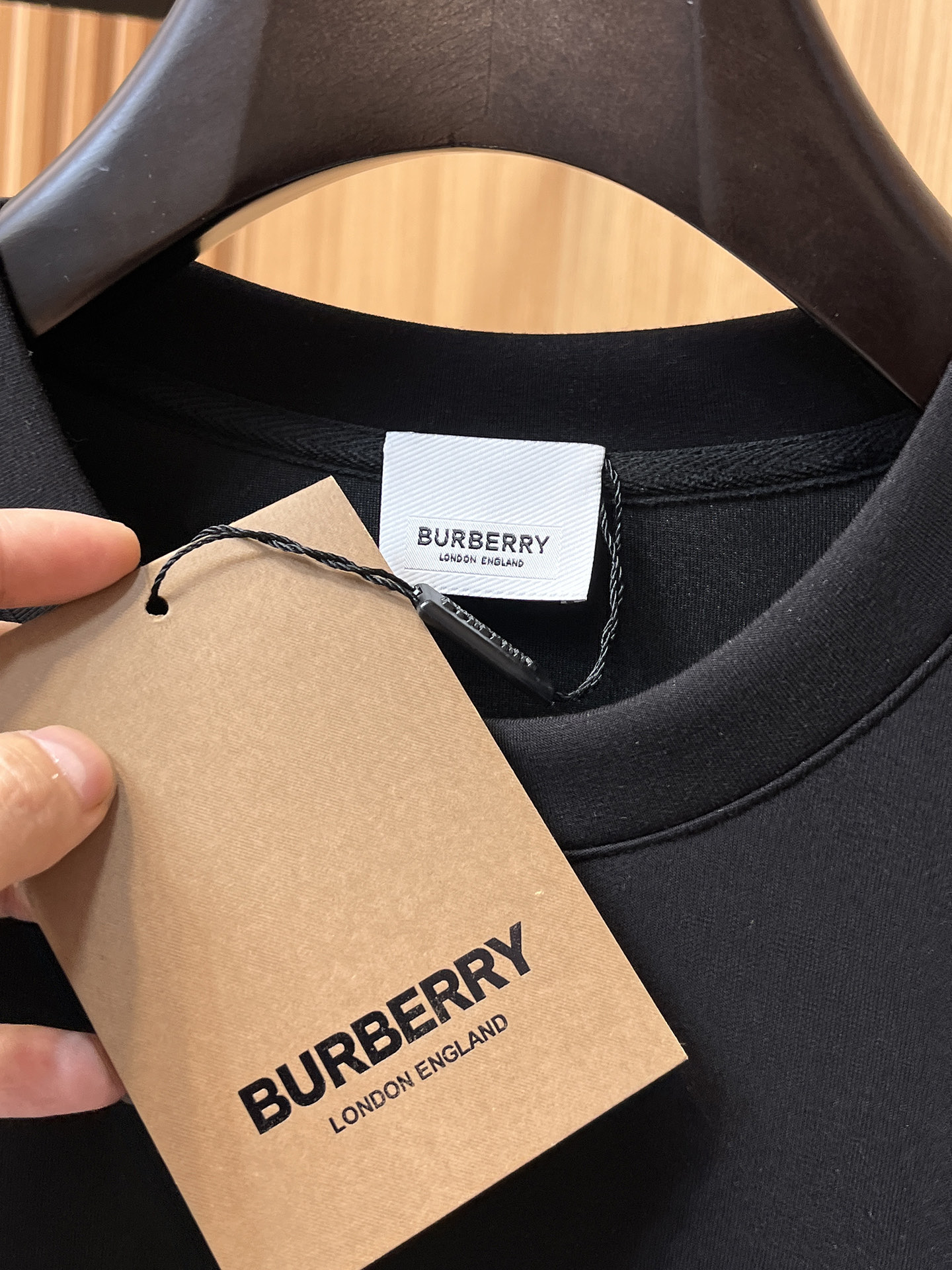 Burberry Male Hoodie Cotton Black Xs-s-m-l