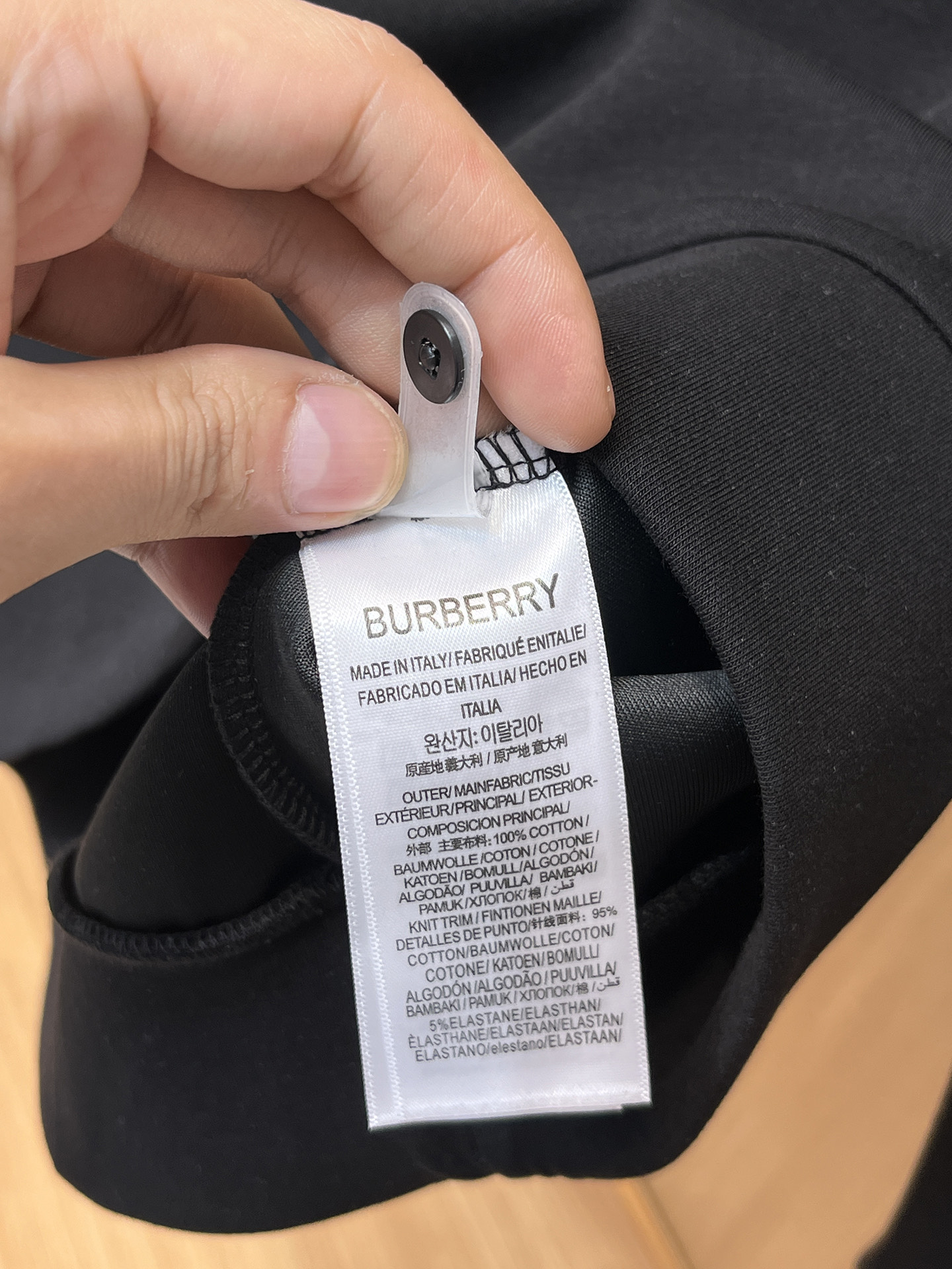 Burberry Male Hoodie Cotton Black Xs-s-m-l