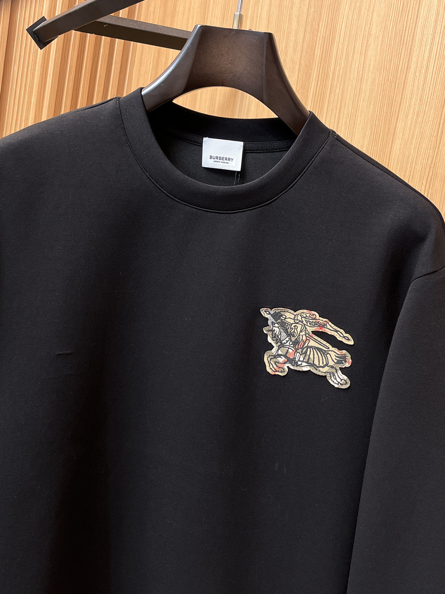 Burberry Male Hoodie Cotton Black Xs-s-m-l