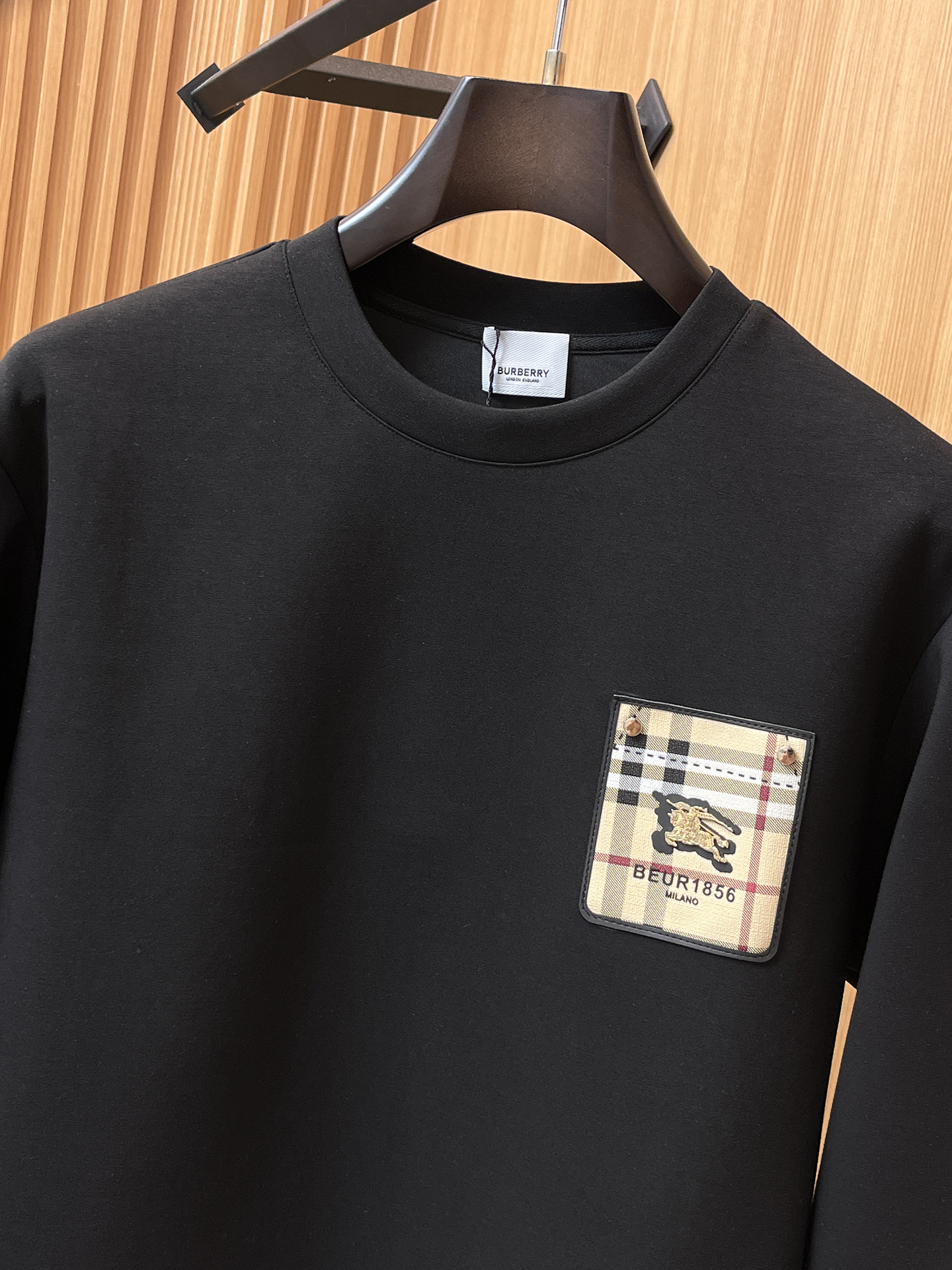 Burberry Male Hoodie Cotton Black Xs-s-m-l