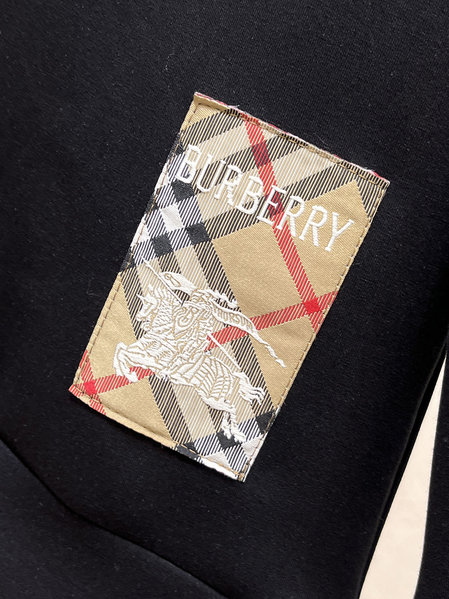 Burberry Male Hoodie Cotton Black Xs-s-m-l