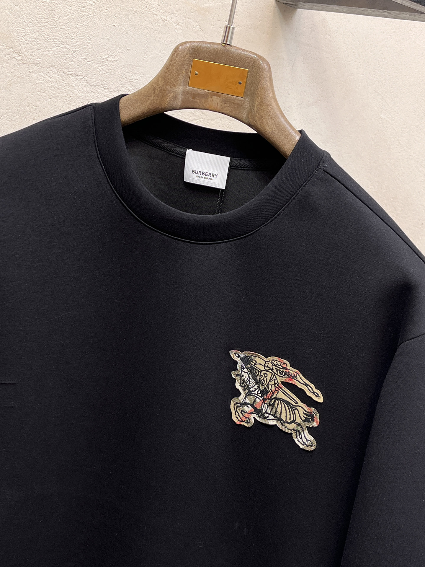 Burberry Male Hoodie Cotton Black Xs-s-m-l