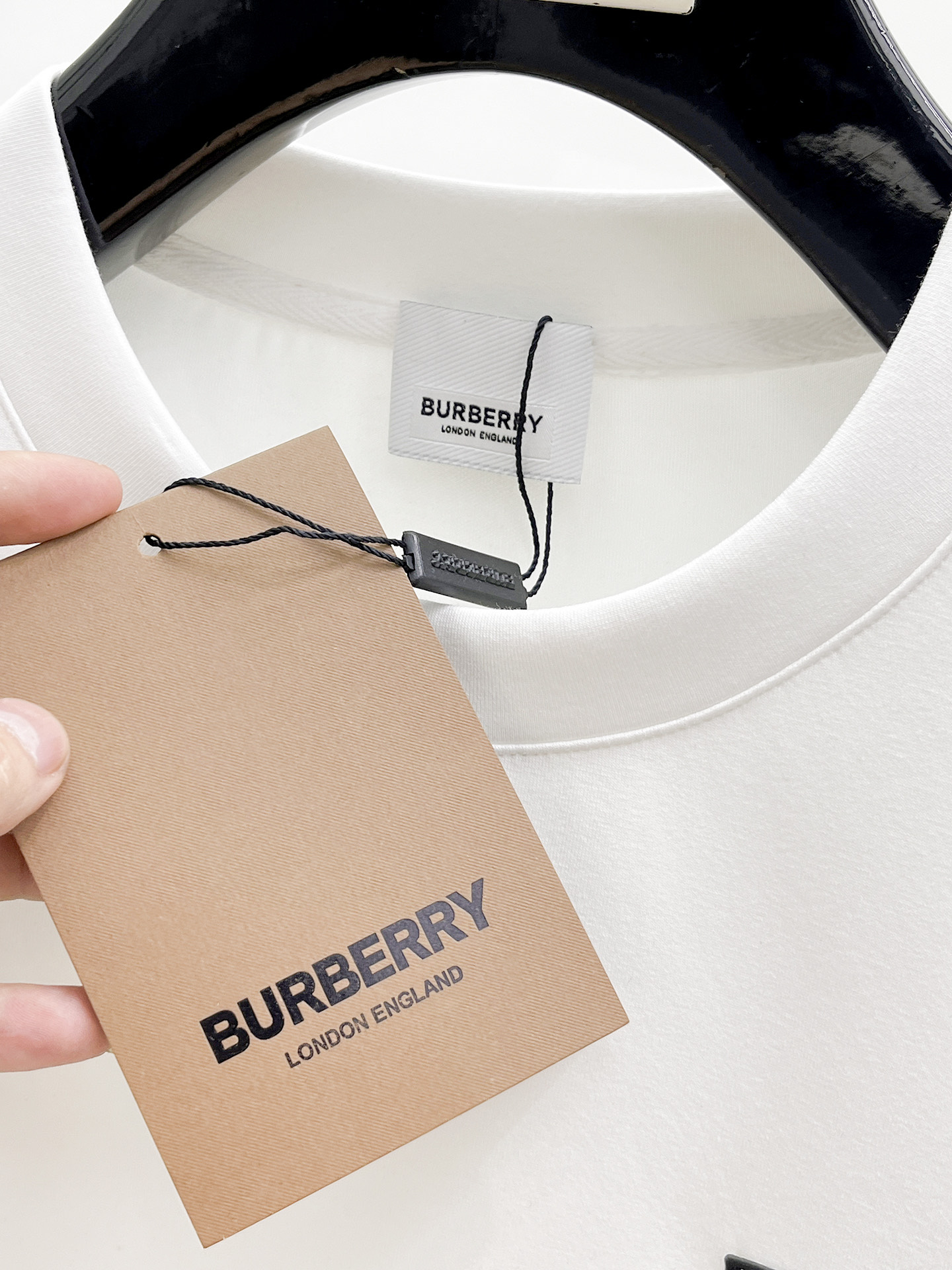 Burberry Male Hoodie Cotton Black Xs-s-m-l