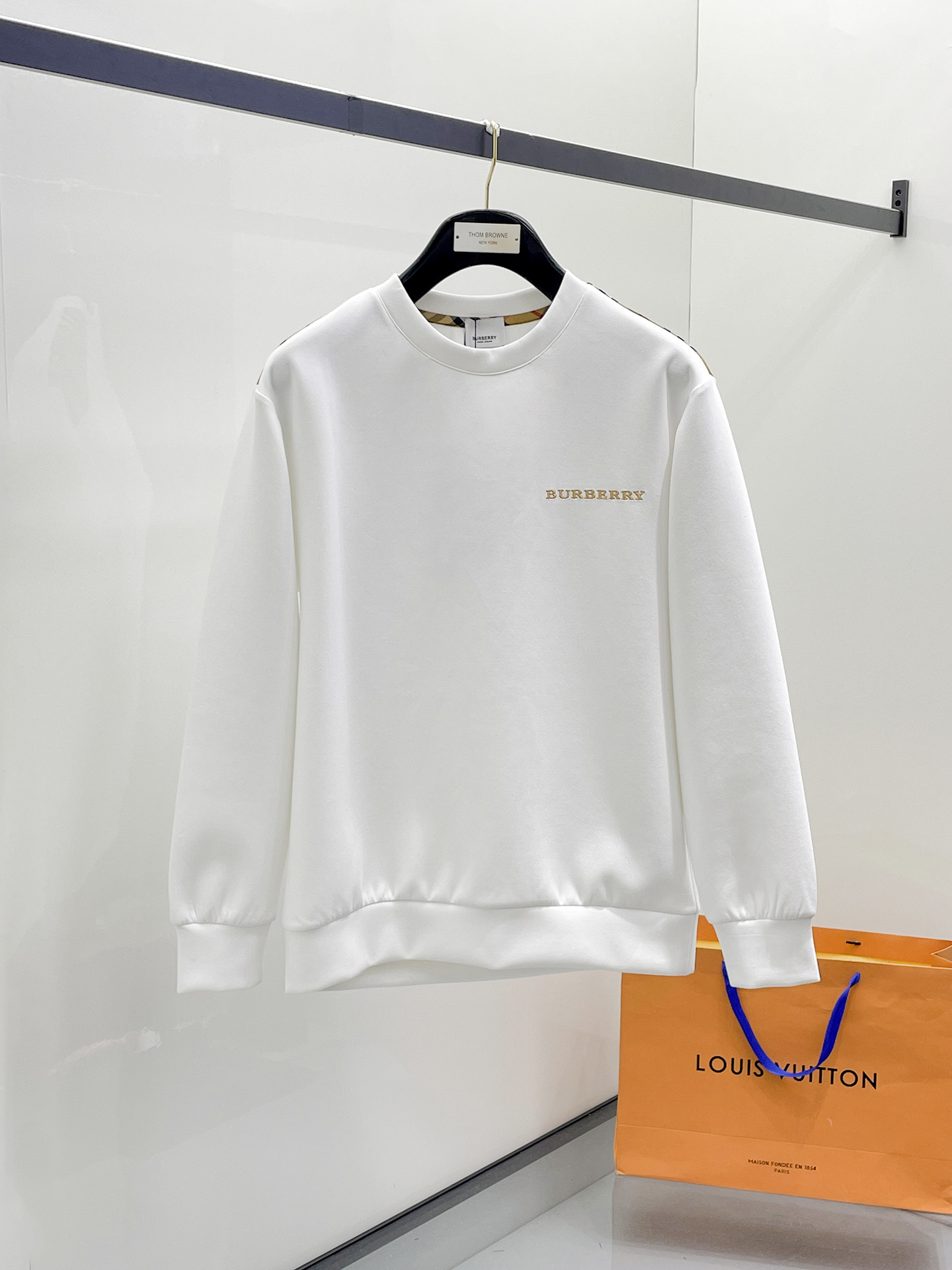 Burberry Male Hoodie Cotton Black Xs-s-m-l