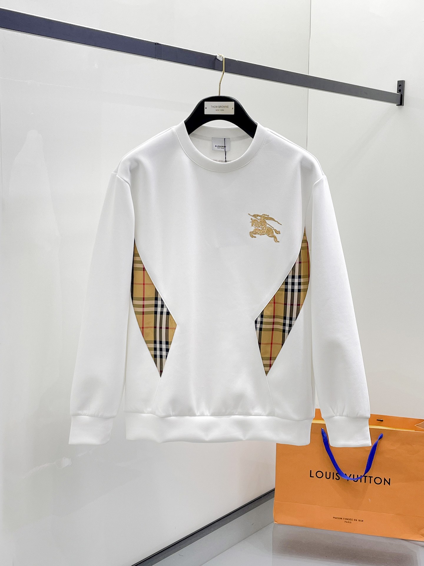 Burberry Male Hoodie Cotton Black Xs-s-m-l