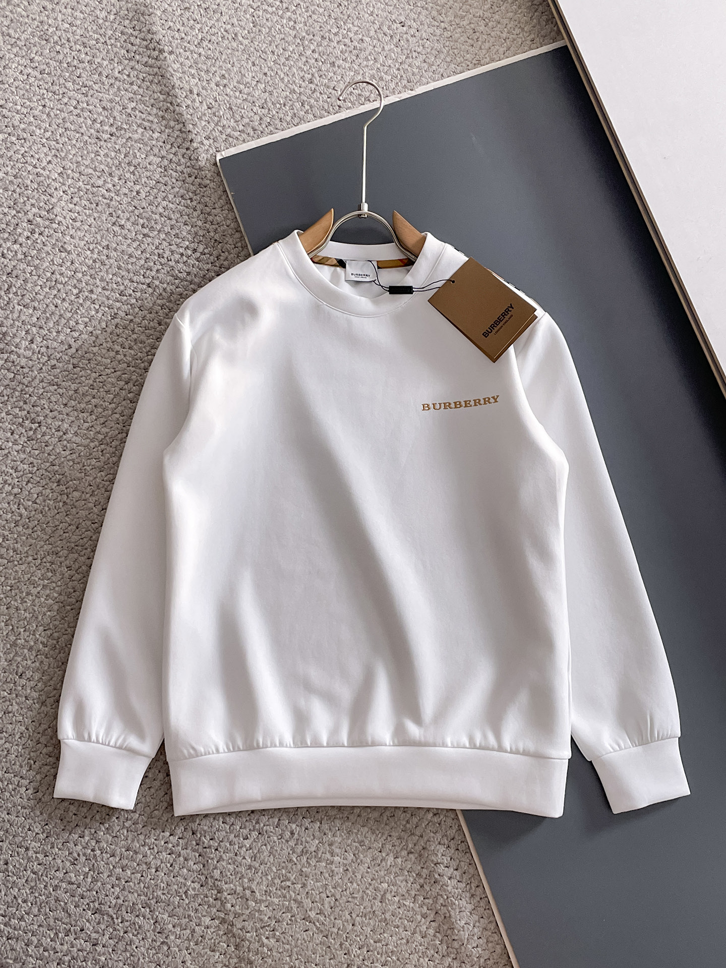 Burberry Male Hoodie Cotton Black Xs-s-m-l