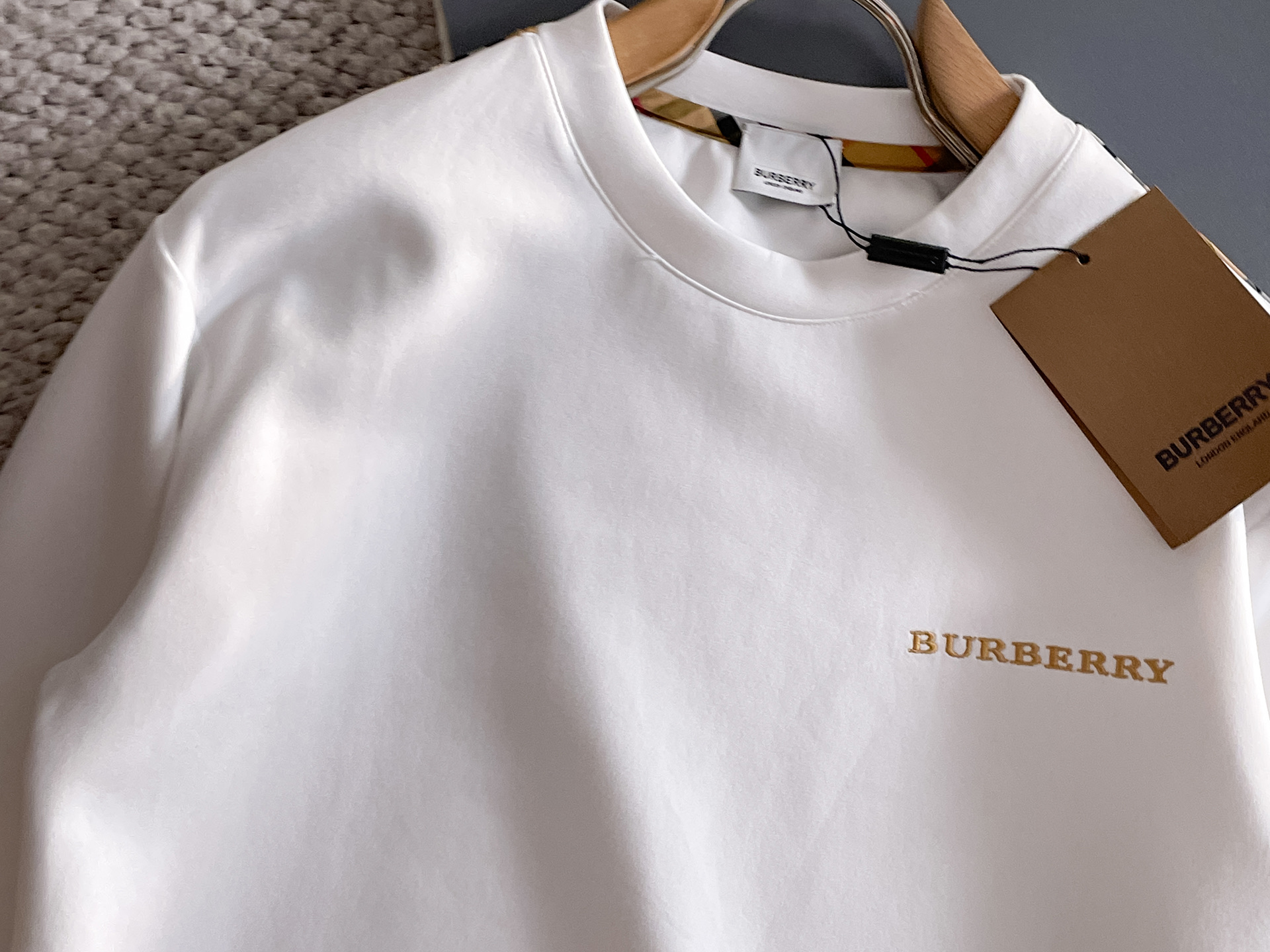 Burberry Male Hoodie Cotton Black Xs-s-m-l