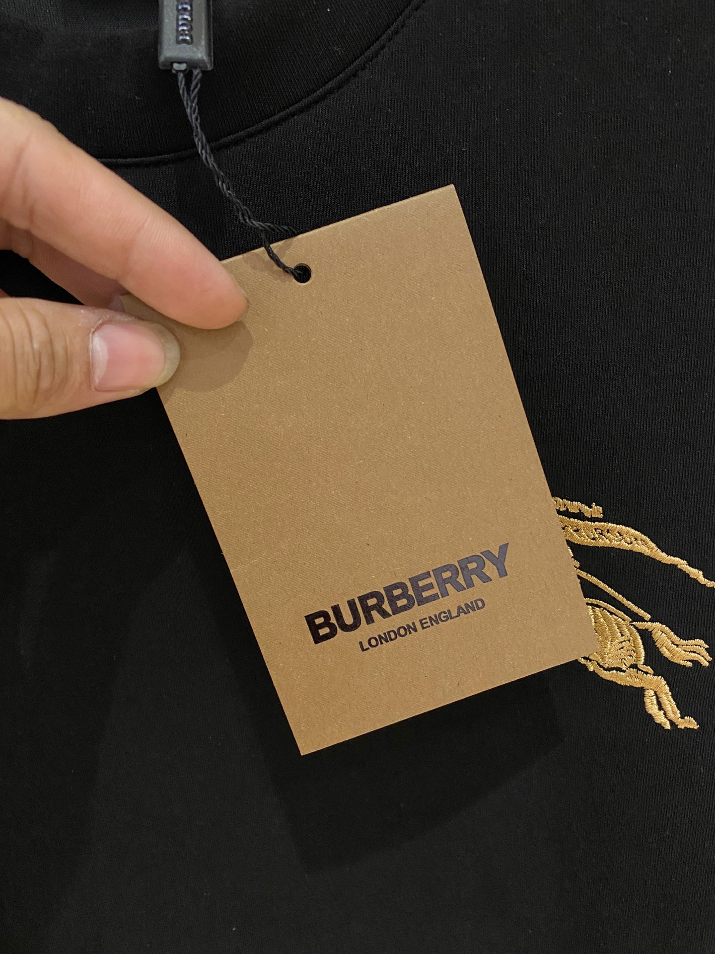 Burberry Male Hoodie Cotton Black Xs-s-m-l
