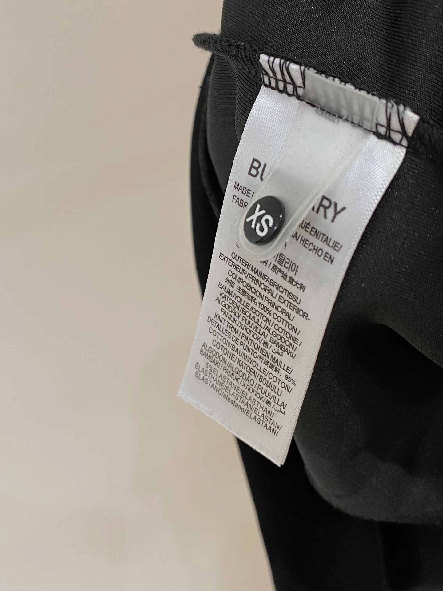 Burberry Male Hoodie Cotton Black Xs-s-m-l