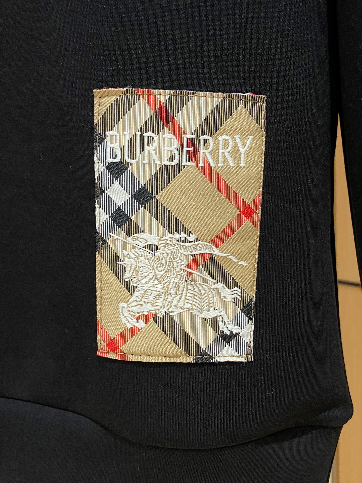Burberry Male Hoodie Cotton Black Xs-s-m-l