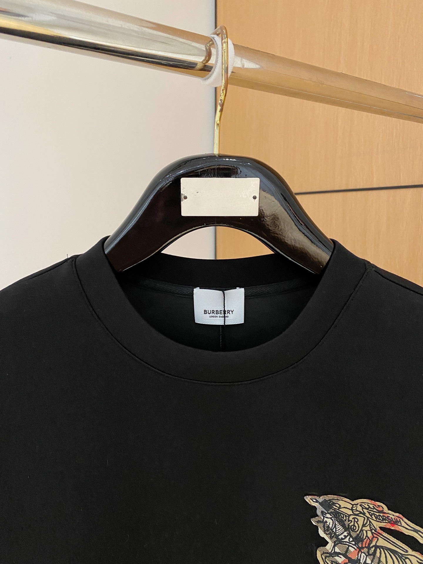 Burberry Male Hoodie Cotton Black Xs-s-m-l