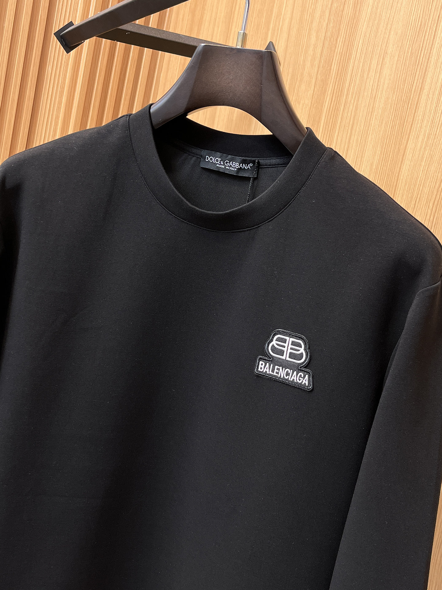 Balenciaga Male Hoodie Cotton Black Xs-s-m-l