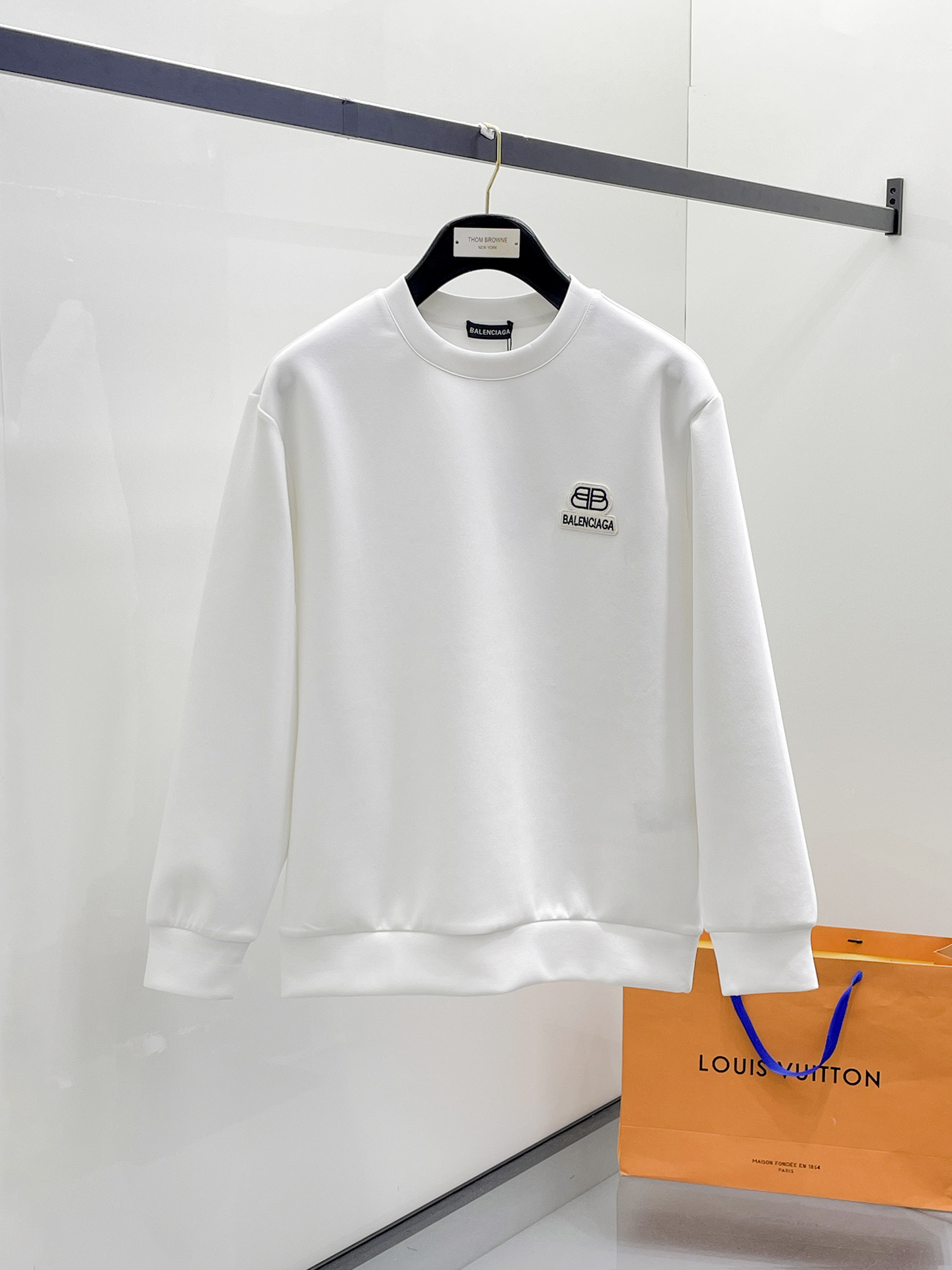 Balenciaga Male Hoodie Cotton Black Xs-s-m-l