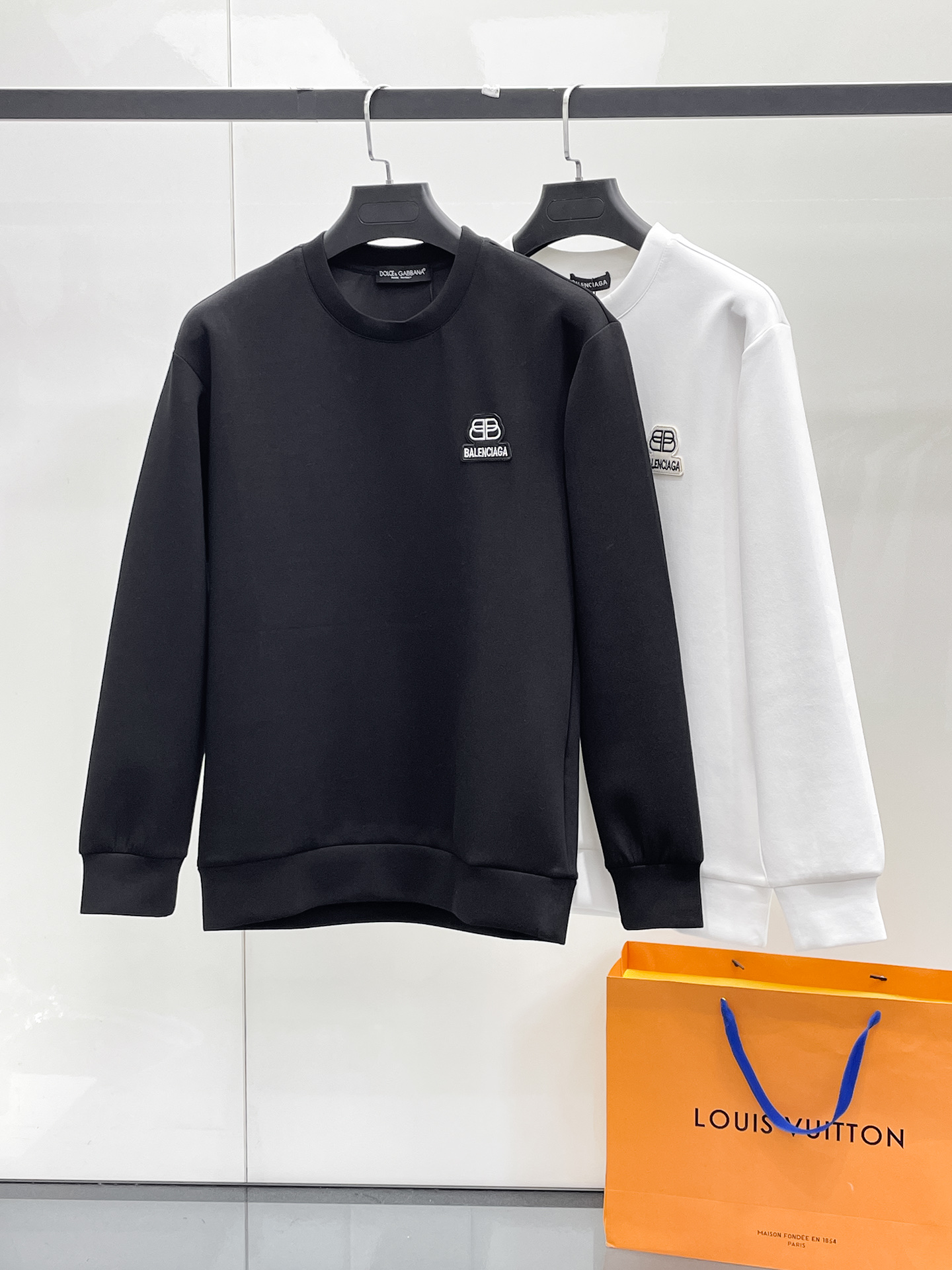 Balenciaga Male Hoodie Cotton Black Xs-s-m-l